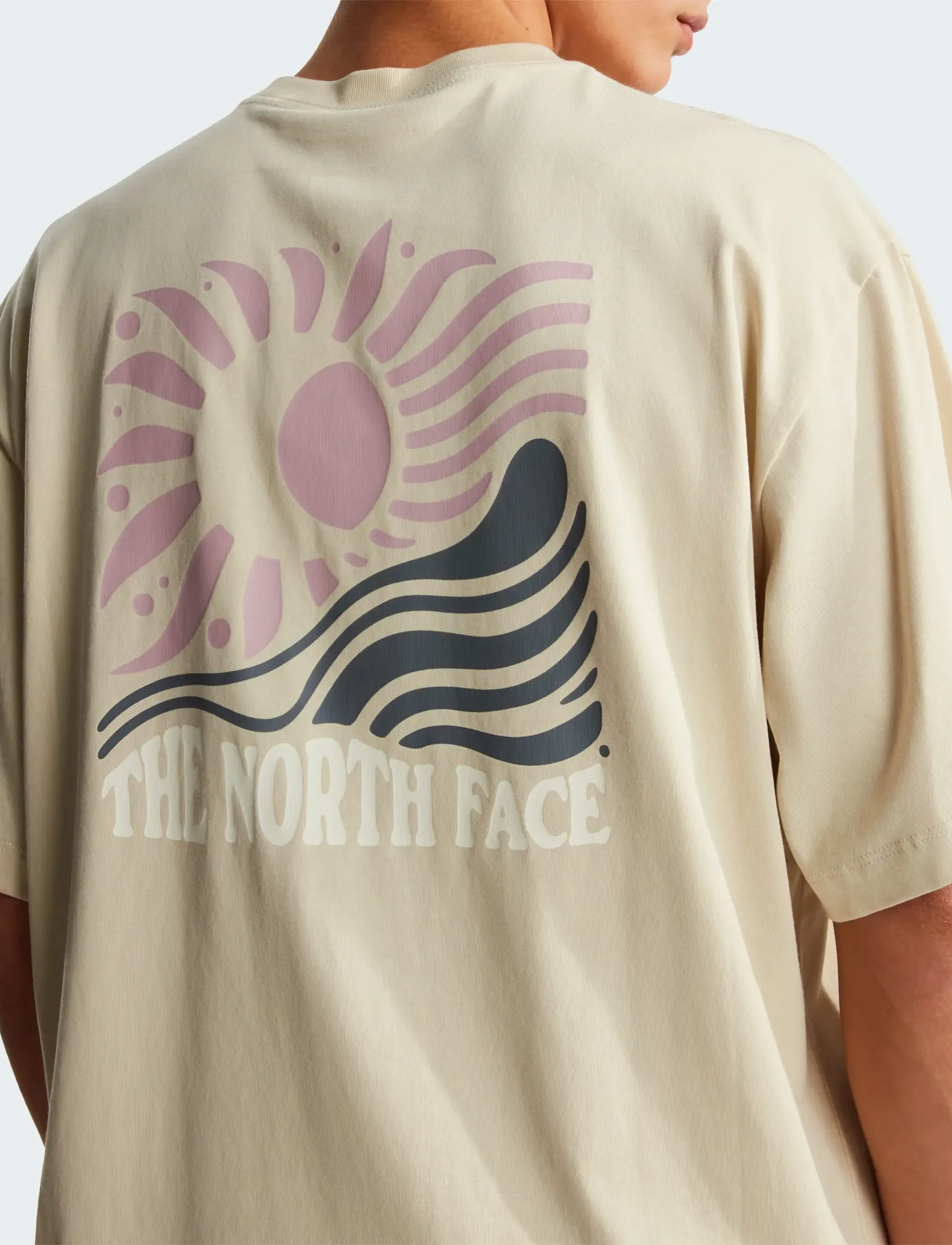 The North Face M SUN OVERSIZE SHORT SLEEVE TEE-GRAPHIC - Tänavastiil - DESERT STONE / beige