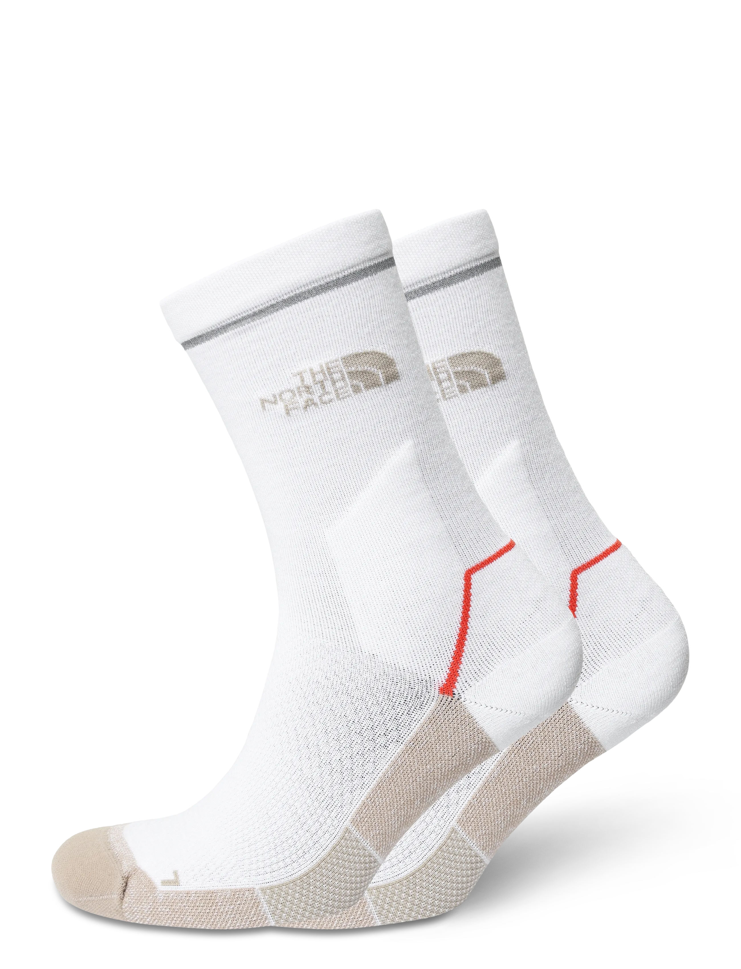 The North Face Trail Run Merino Crew Sock, 35-37, White, Sport Underwear > Sport Socks, Dame
