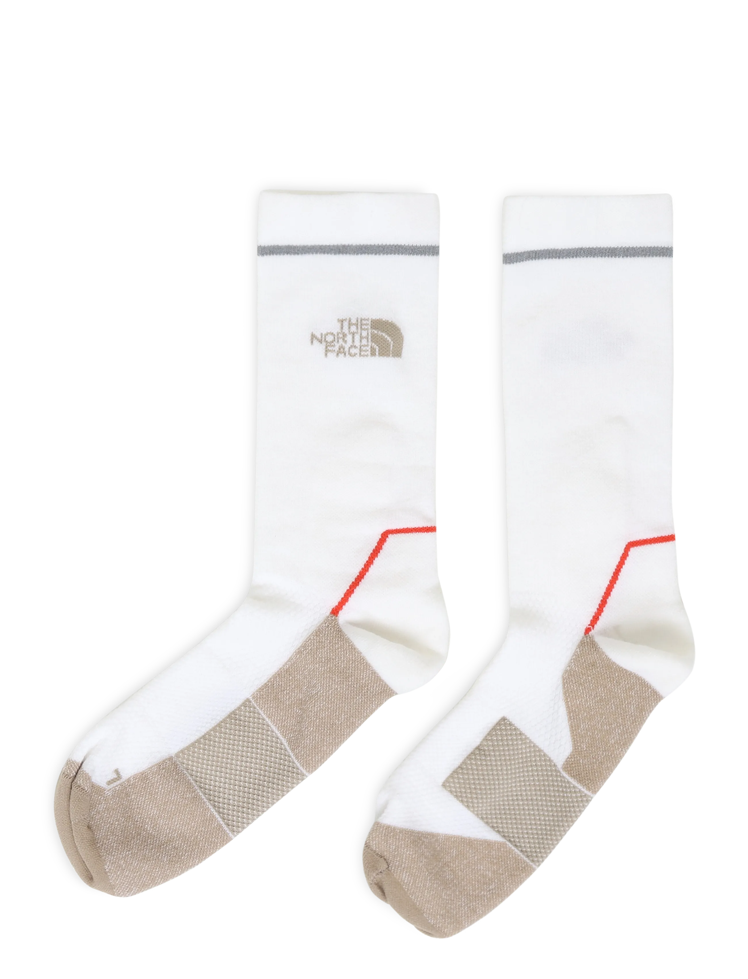 The North Face - TRAIL RUN MERINO CREW SOCK - white dune/khaki stone - 1