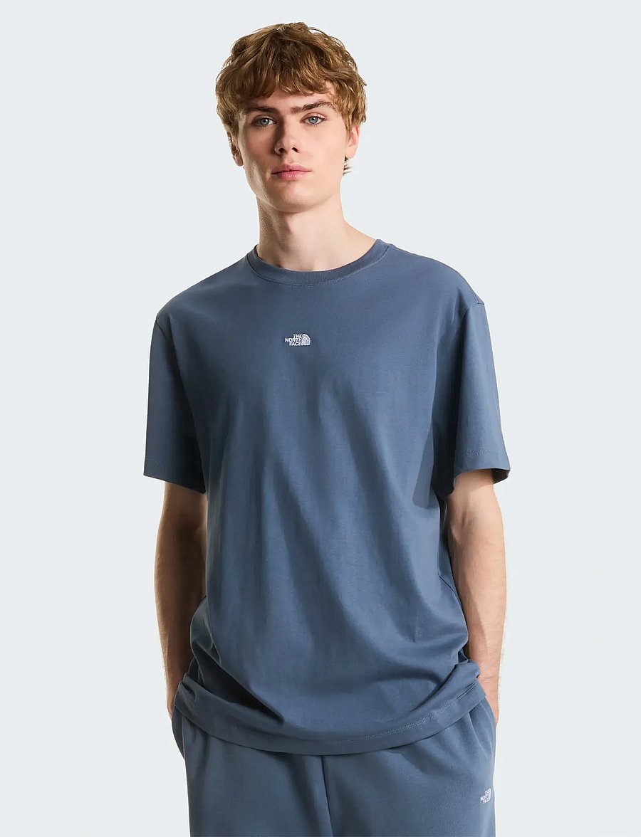 The North Face - M ESSENTIAL CENTER LOGO RELAXED SHORT SL - tops & t-shirts - granite grey - 0