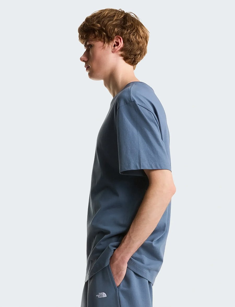 The North Face - M ESSENTIAL CENTER LOGO RELAXED SHORT SL - tops & t-shirts - granite grey - 4