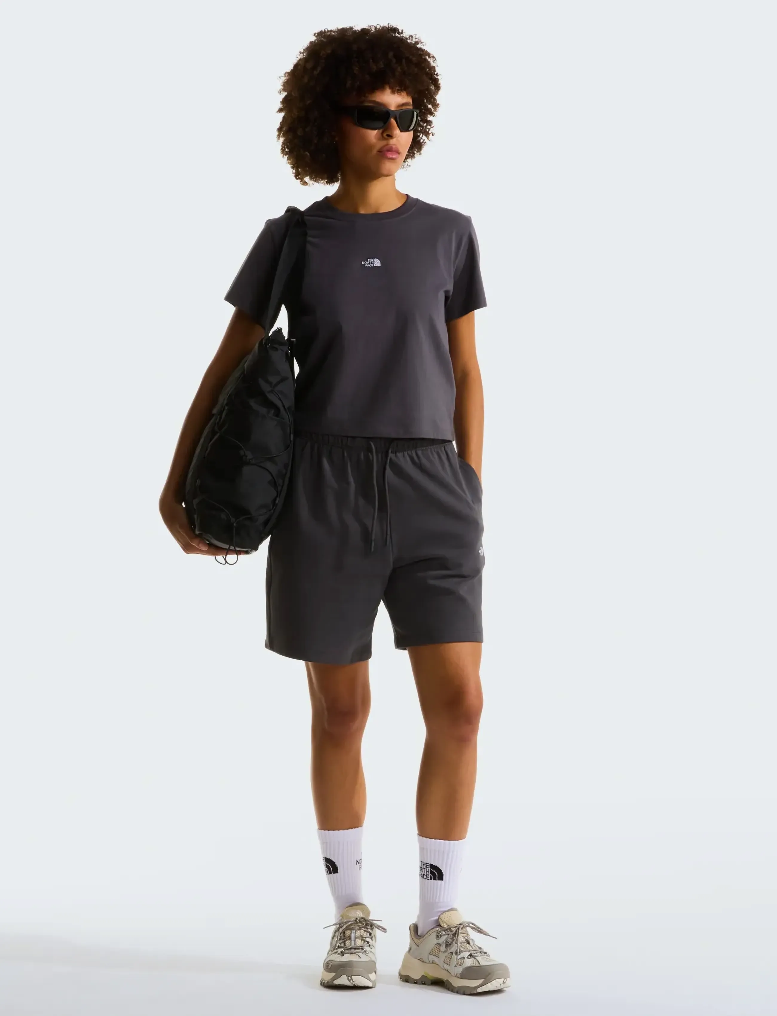 The North Face - W ESSENTIAL REGULAR SHORT SLEEVE CUTIE T - topit & t-paidat - anthracite grey - 3