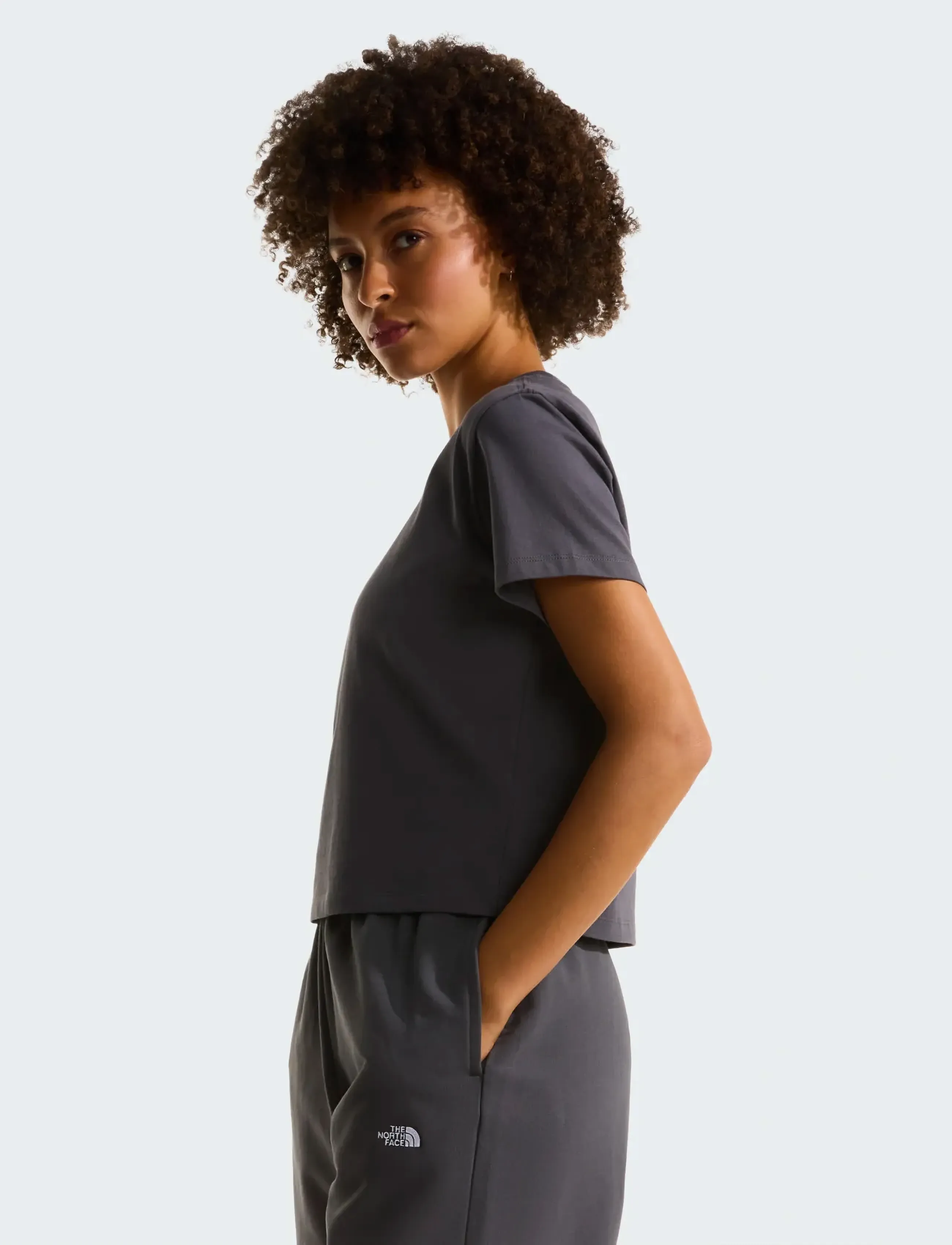 The North Face - W ESSENTIAL REGULAR SHORT SLEEVE CUTIE T - topit & t-paidat - anthracite grey - 4