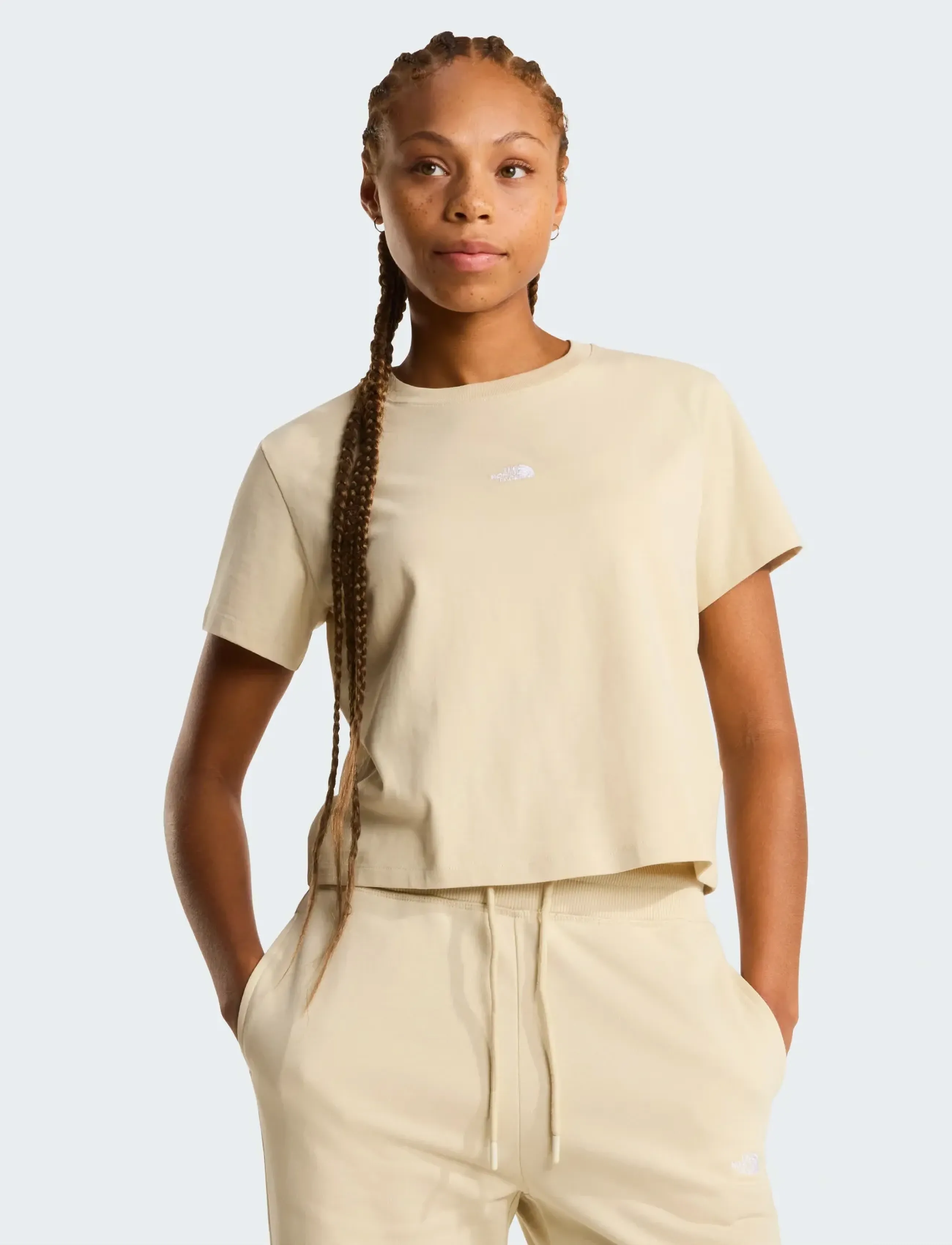 The North Face W Essential Regular Short Sleeve Cutie T, XL, White, Sports Overdele & T-shirts > Sport T-shirts, Dame