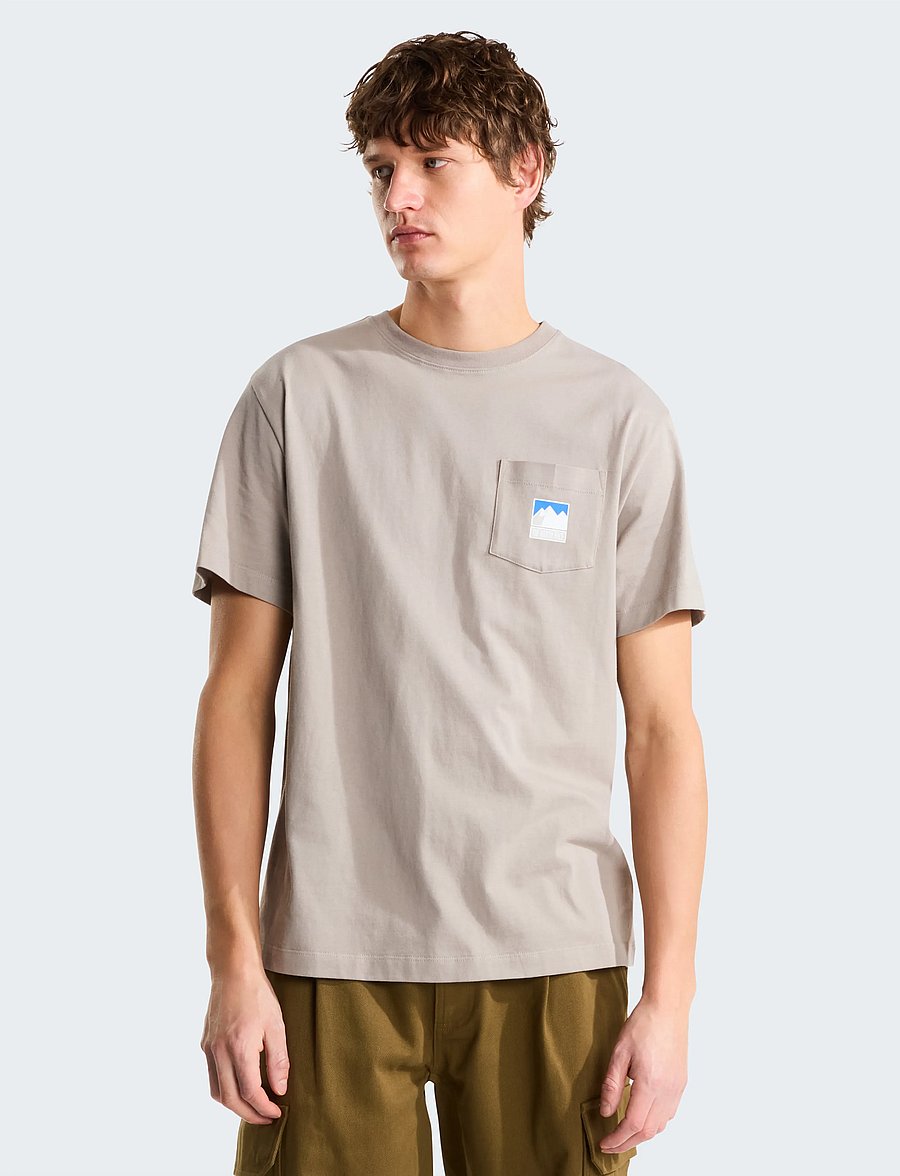 The North Face - M MOUNTAIN LOGO RLX SS TEE-GRAPHIC - t-shirts - stone slab - 0