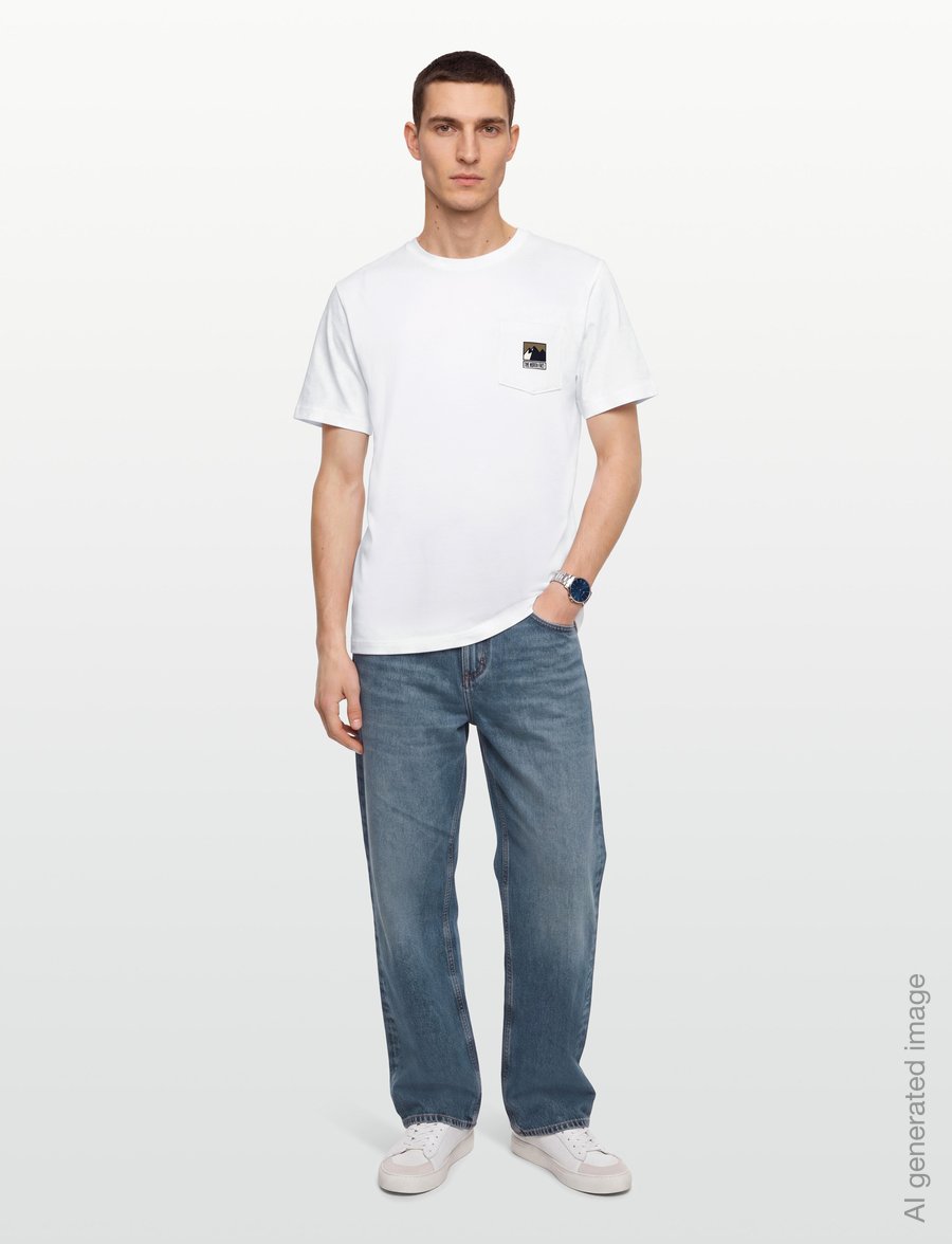 The North Face - M MOUNTAIN LOGO RLX SS TEE-GRAPHIC - tops & t-shirts - tnf white - 0