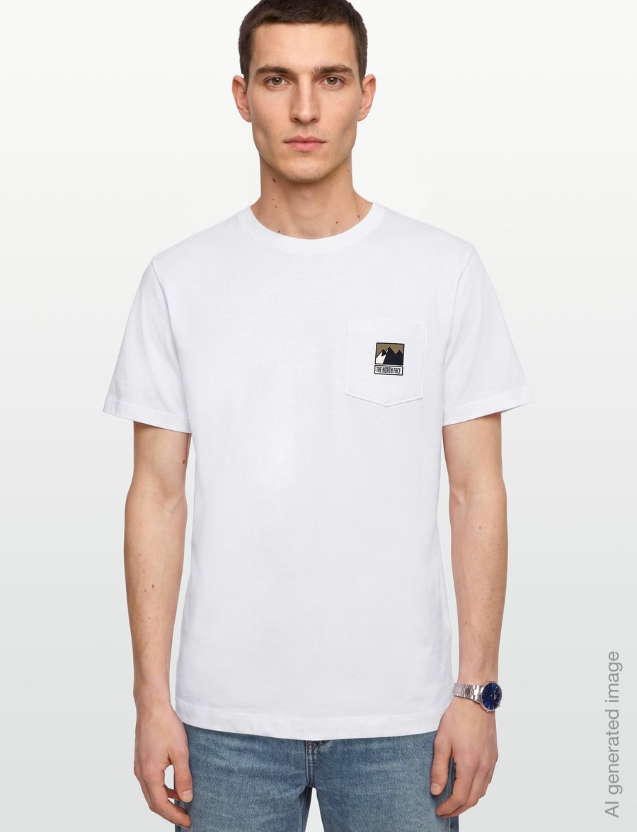 The North Face - M MOUNTAIN LOGO RLX SS TEE-GRAPHIC - tops & t-shirts - tnf white - 3