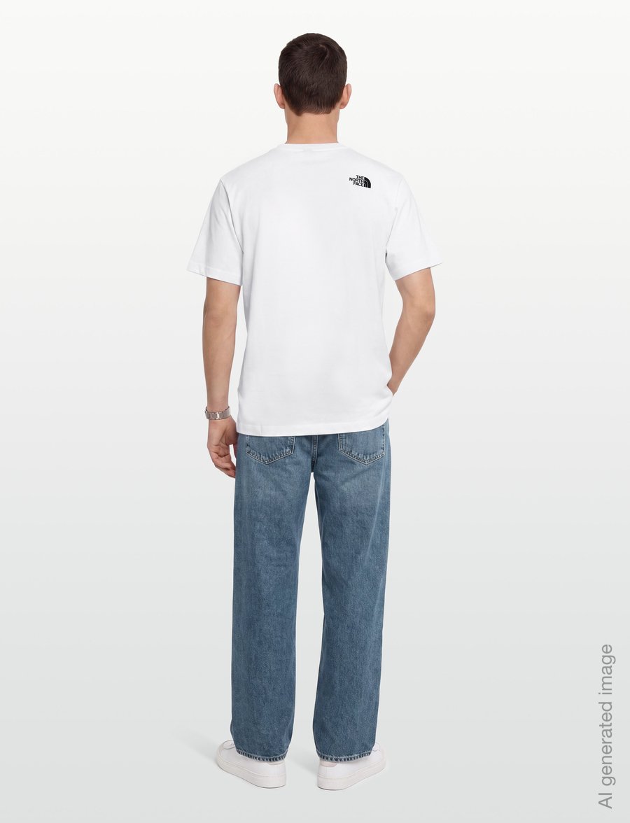 The North Face - M MOUNTAIN LOGO RLX SS TEE-GRAPHIC - tops & t-shirts - tnf white - 4