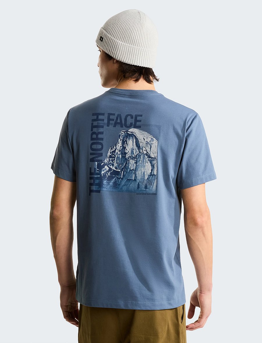 The North Face - M HALF DOME PHOTO REG SS TEE-GRAPHIC - oberteile & t-shirts - granite grey - 0