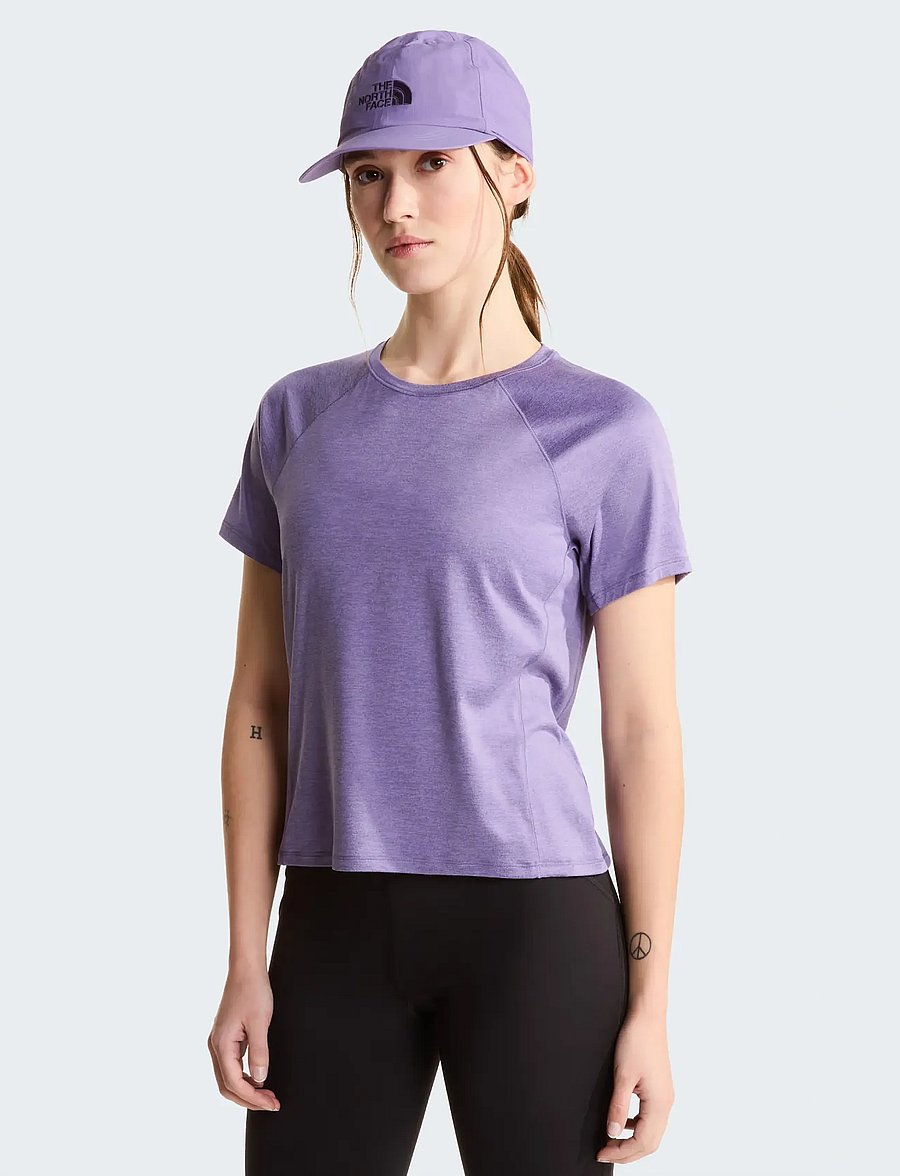 The North Face - W JAIDA SS TEE - t-särgid - grounded plum light hea - 0