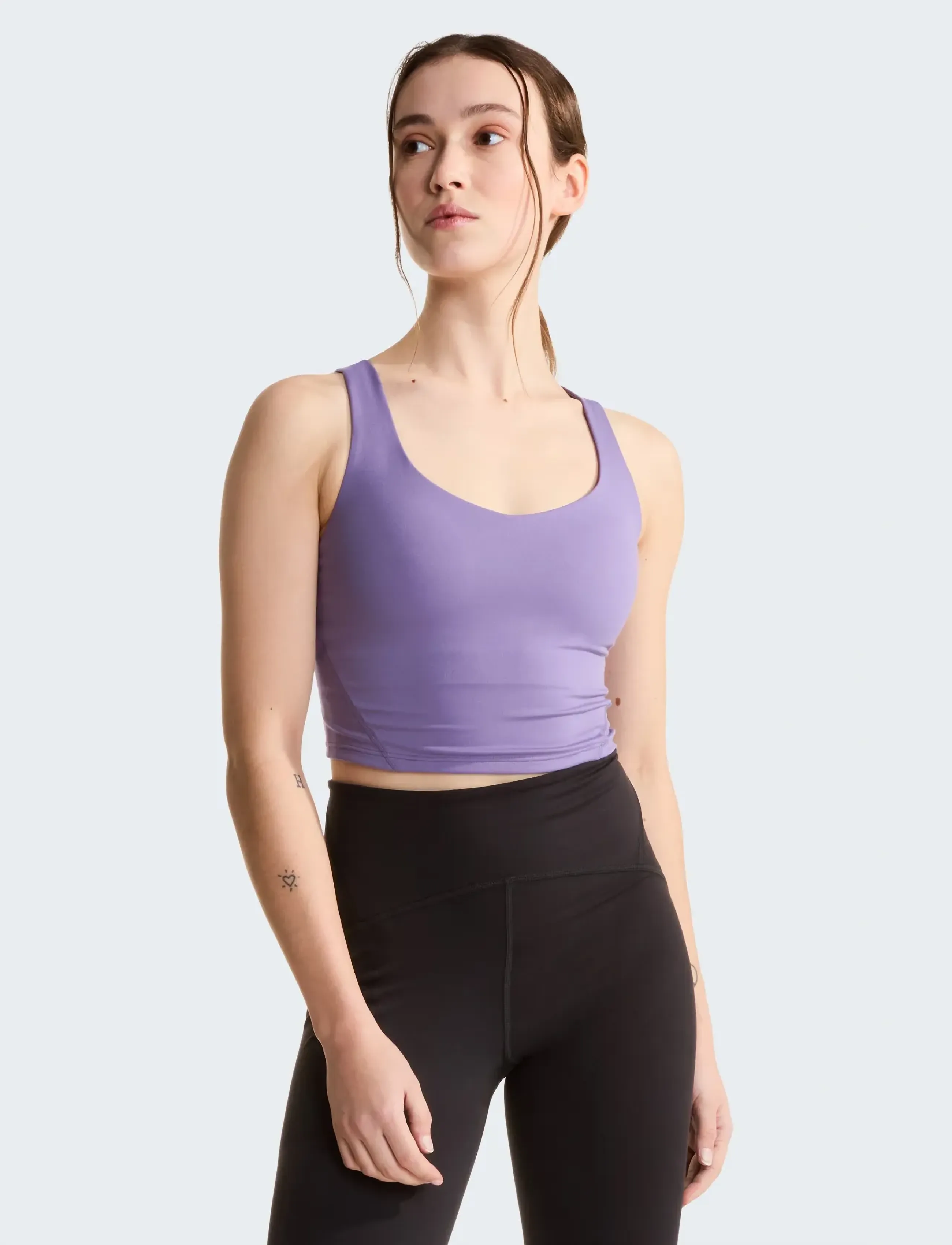 The North Face - W JAIDA LONG LINE BRA - spordi-rinnahoidjad - grounded plum - 3