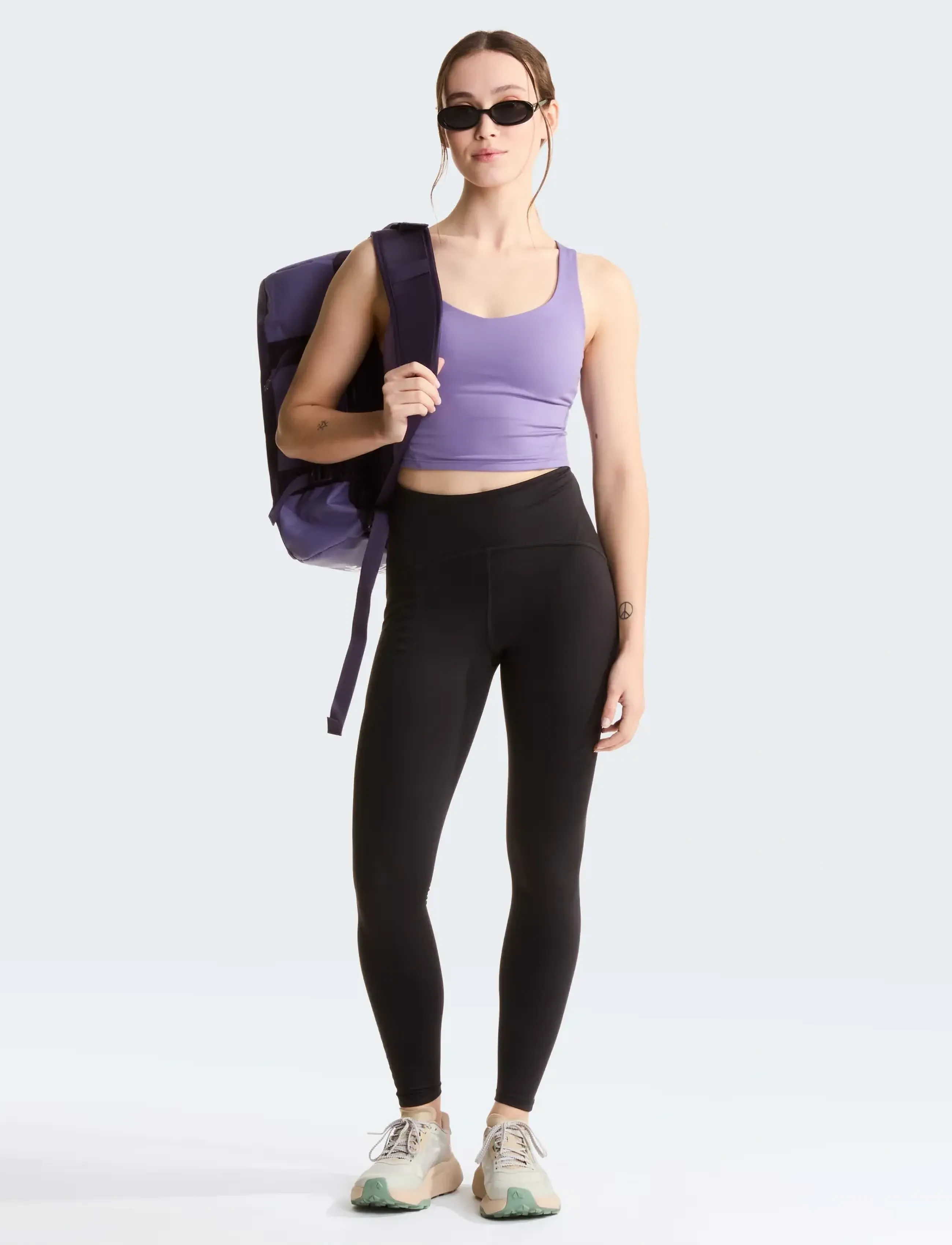 The North Face - W JAIDA LONG LINE BRA - spordi-rinnahoidjad - grounded plum - 4