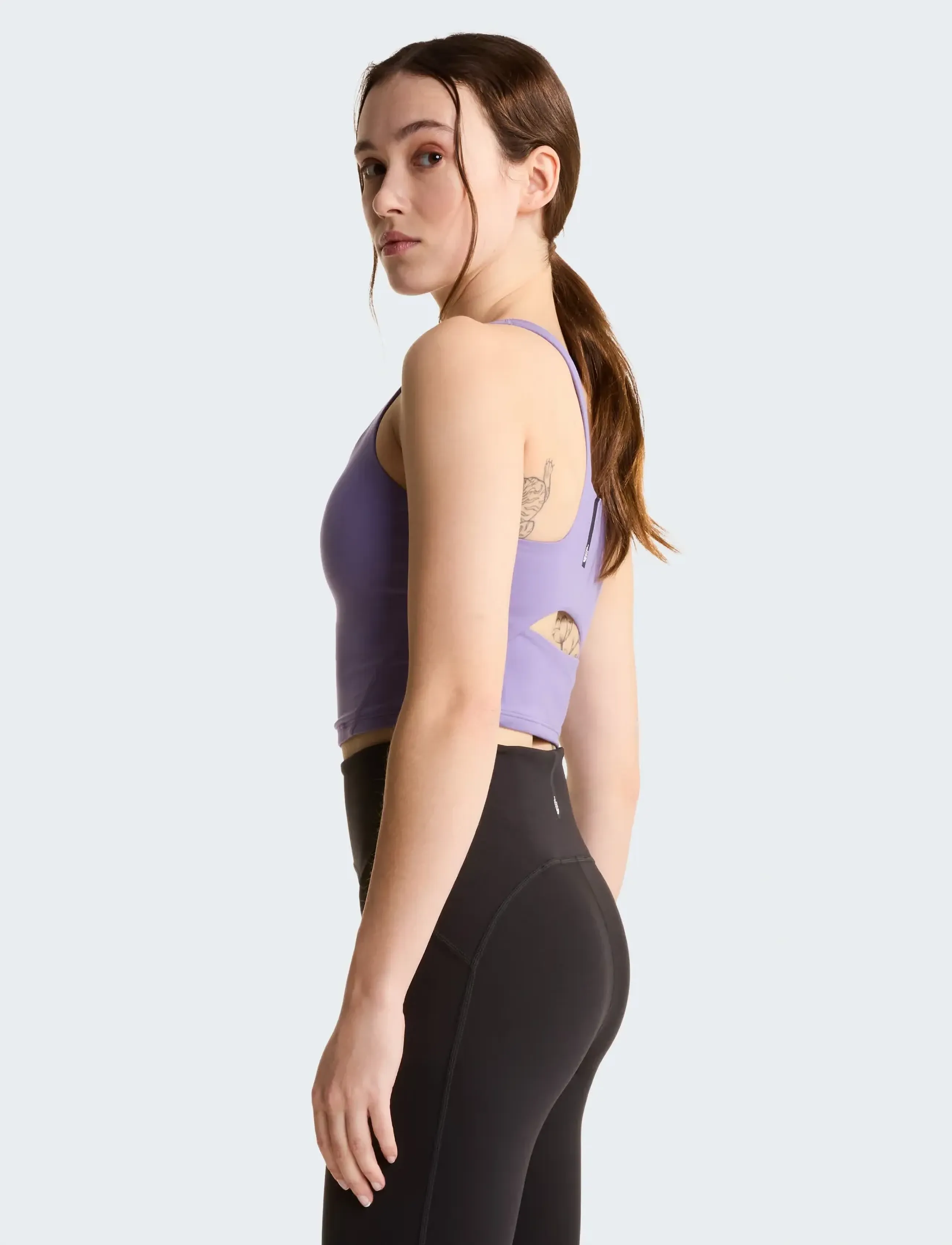 The North Face - W JAIDA LONG LINE BRA - spordi-rinnahoidjad - grounded plum - 5