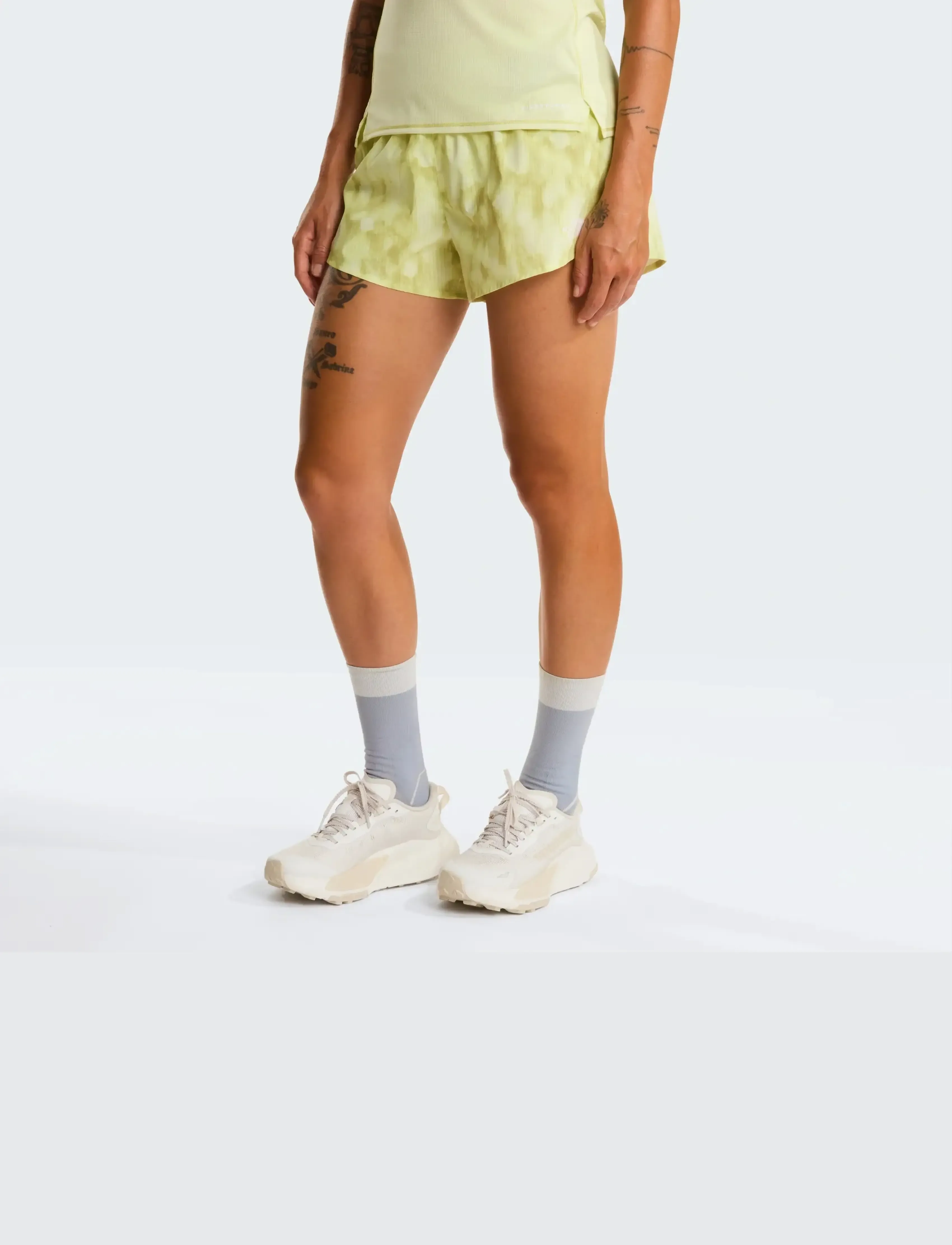 The North Face W Sunriser Short 3' - Print, XL/SHORT, Yellow, Sport Shorts > Sport Training Shorts, Dame