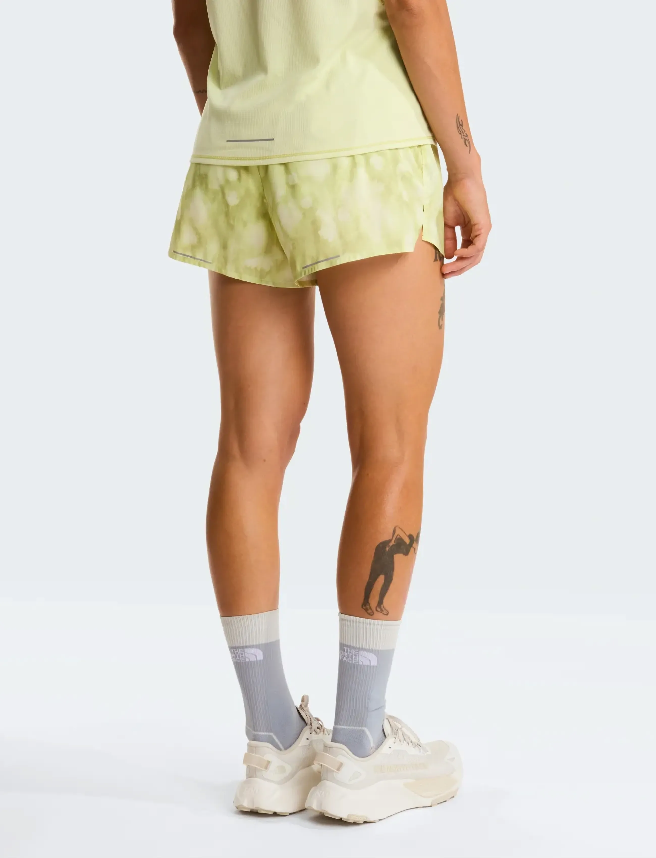 The North Face - W SUNRISER SHORT 3' - PRINT - lühikesed jooksupüksid - lemon mist diffused nat - 5