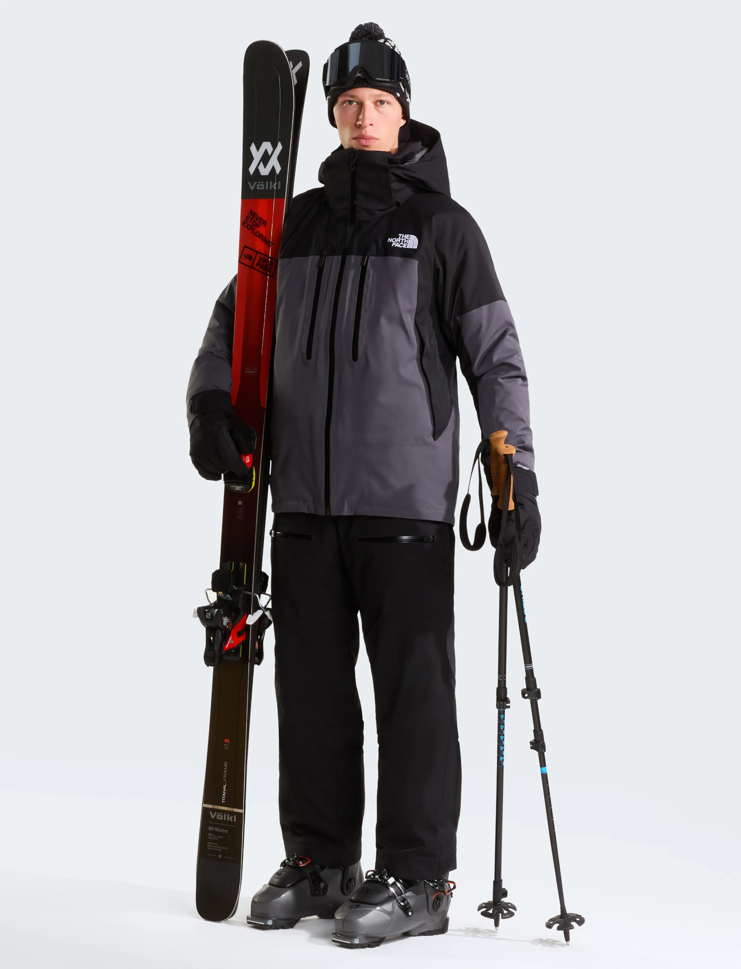 The North Face M CHAKAL JACKET - Streetstyle - ANTHRACITE GREY/TNF BLA / grey
