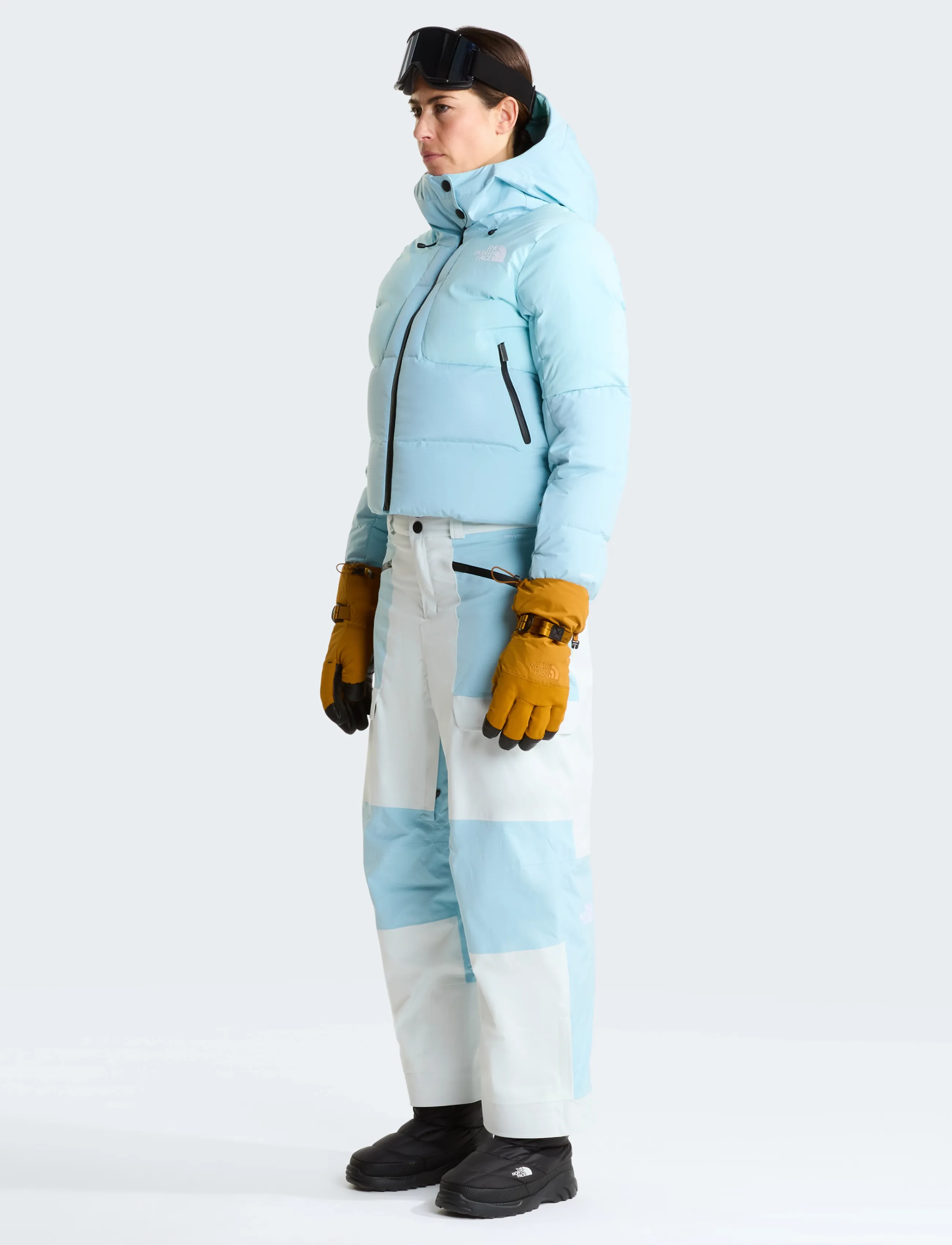 The North Face - W POWSTAR PANT - skidkläder - glacier/pearl stone - 3