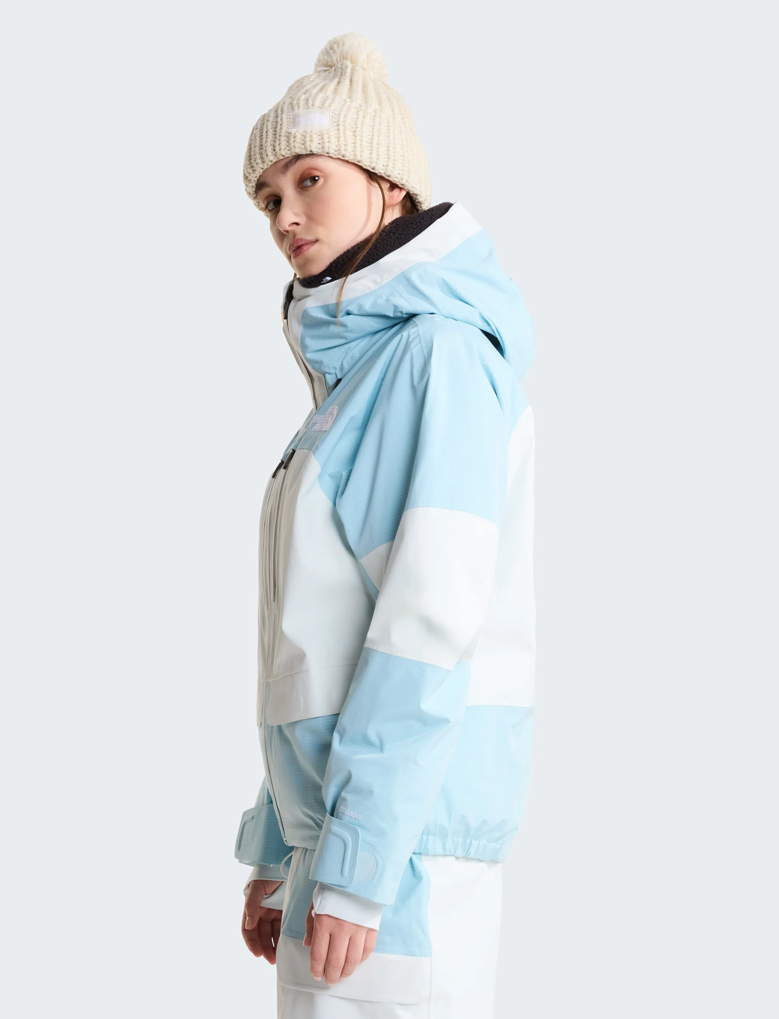 The North Face - W POWSTAR JACKET - skidkläder - glacier/pearl stone - 4