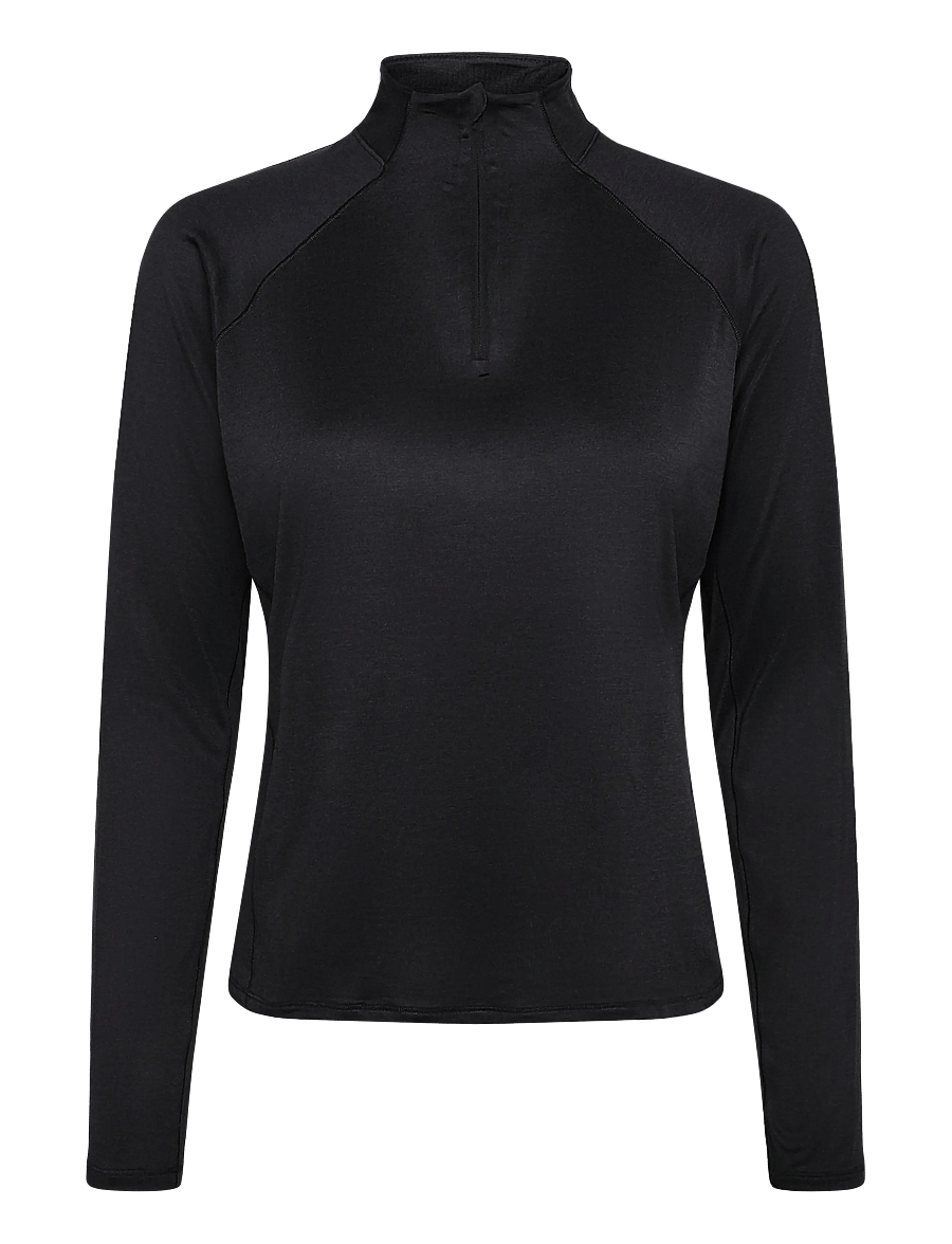 The North Face - W JAIDA 1/4 ZIP - pikkade varrukatega alussärgid - tnf black dark heather - 1