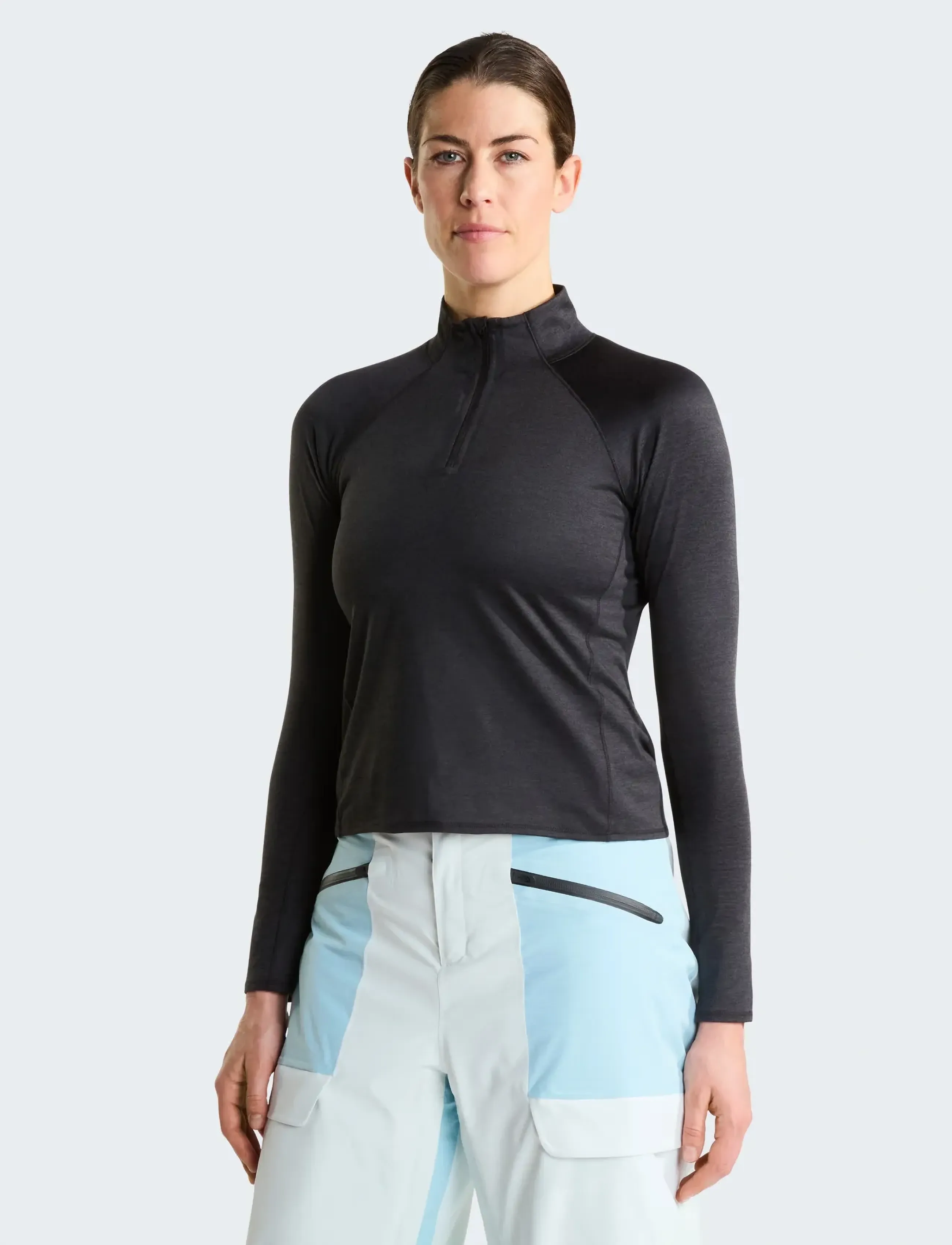 The North Face W Jaida 1/4 Zip, L, Black, Sports Overdele & T-shirts > Sport Long Sleeve Overdele, Dame