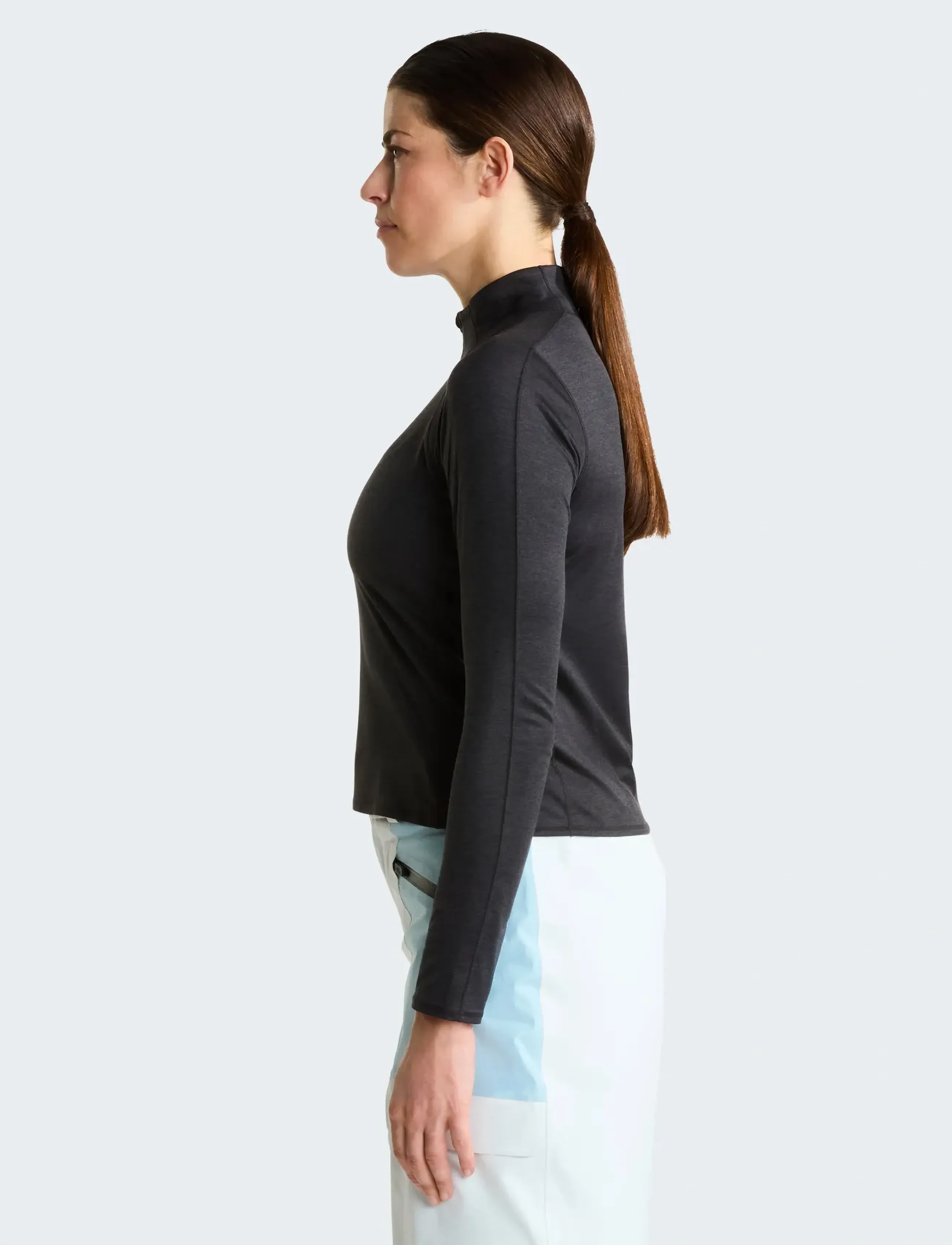 The North Face - W JAIDA 1/4 ZIP - långärmade tröjor - tnf black dark heather - 4