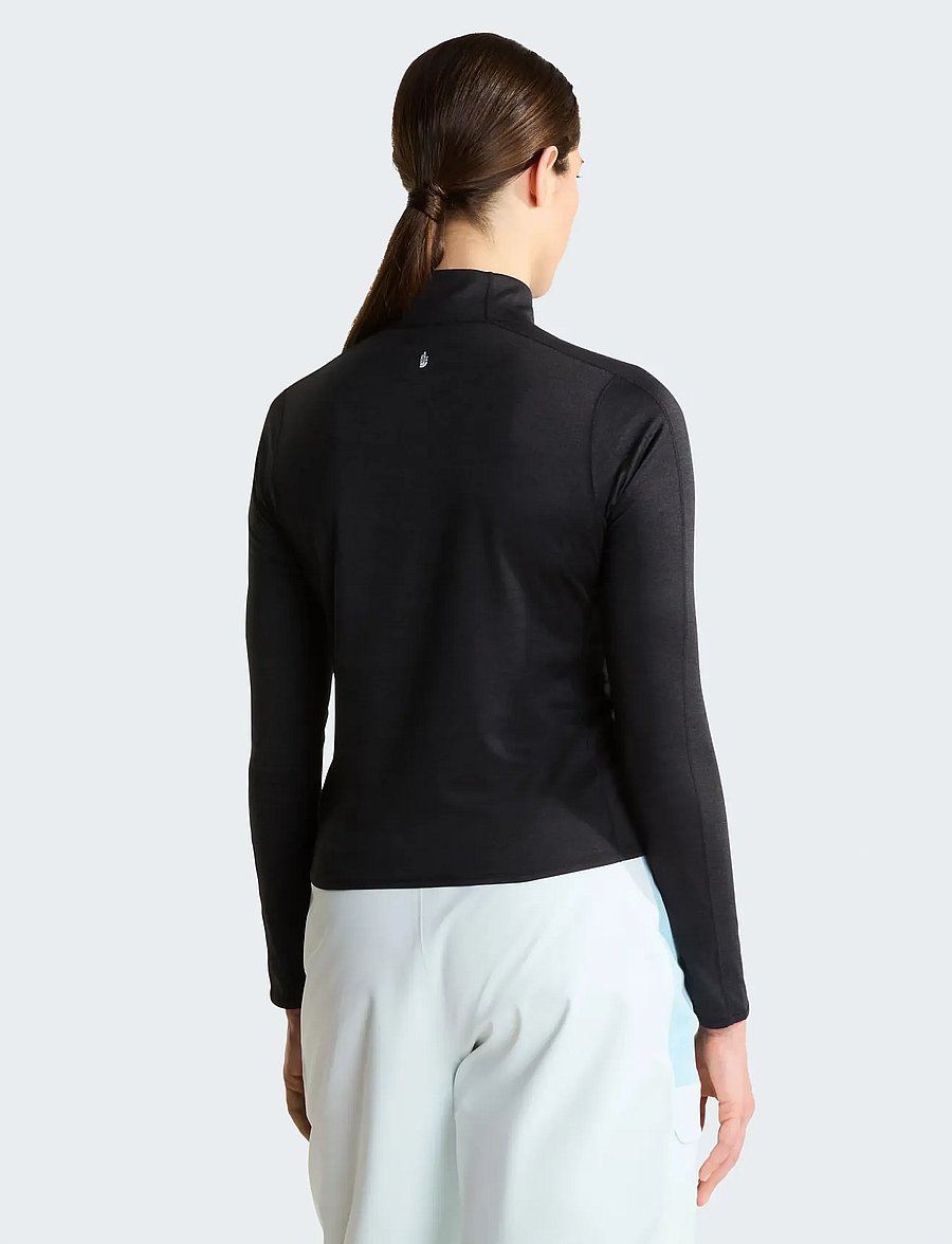The North Face - W JAIDA 1/4 ZIP - pikkade varrukatega alussärgid - tnf black dark heather - 5