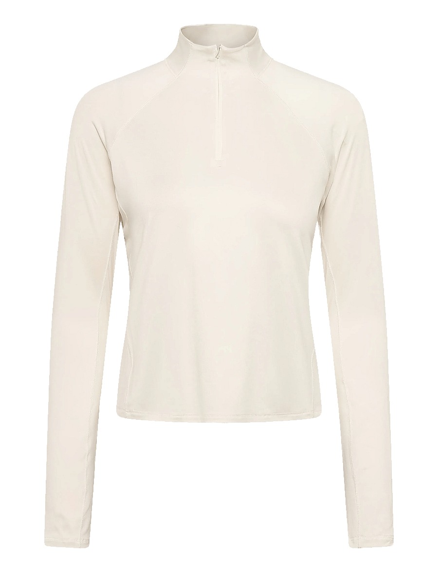 The North Face - W JAIDA 1/4 ZIP - pikkade varrukatega alussärgid - white dune light heathe - 1