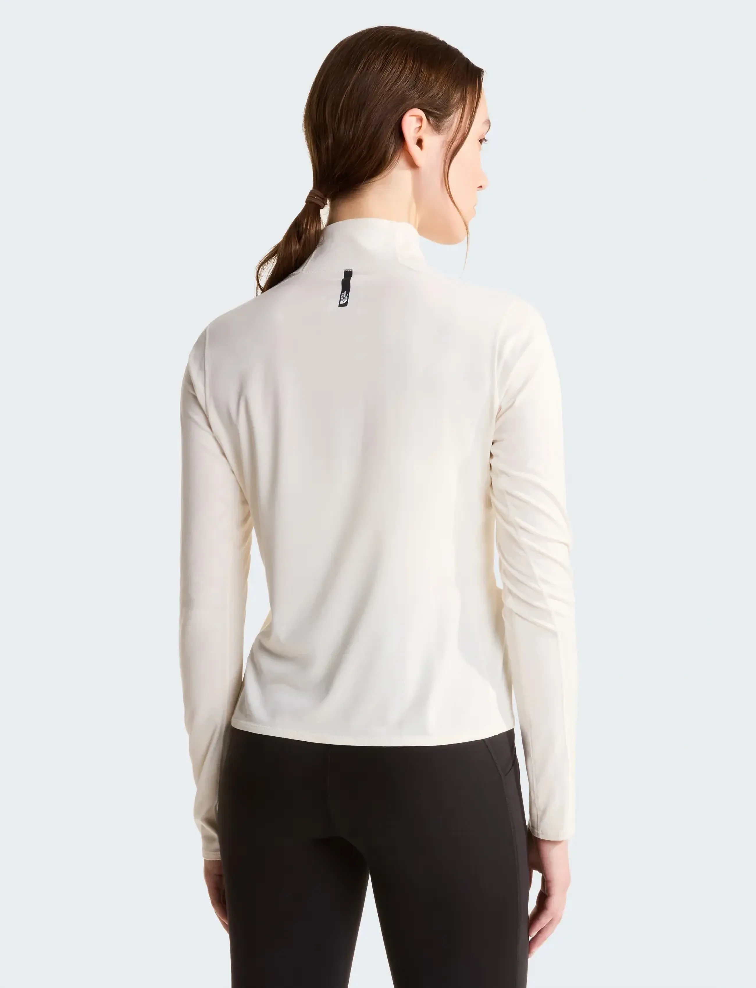 The North Face - W JAIDA 1/4 ZIP - pikkade varrukatega alussärgid - white dune light heathe - 5