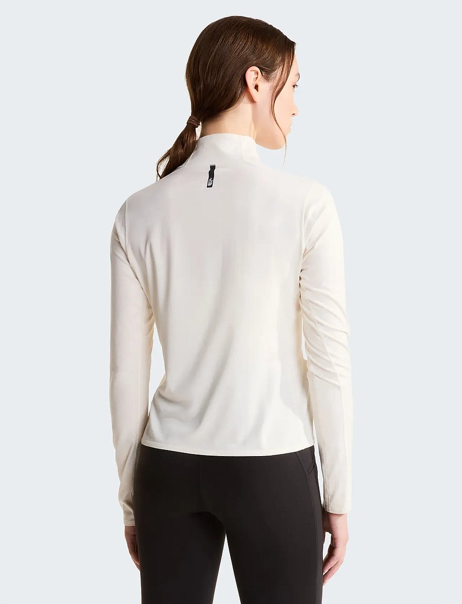 The North Face - W JAIDA 1/4 ZIP - pikkade varrukatega alussärgid - white dune light heathe - 5