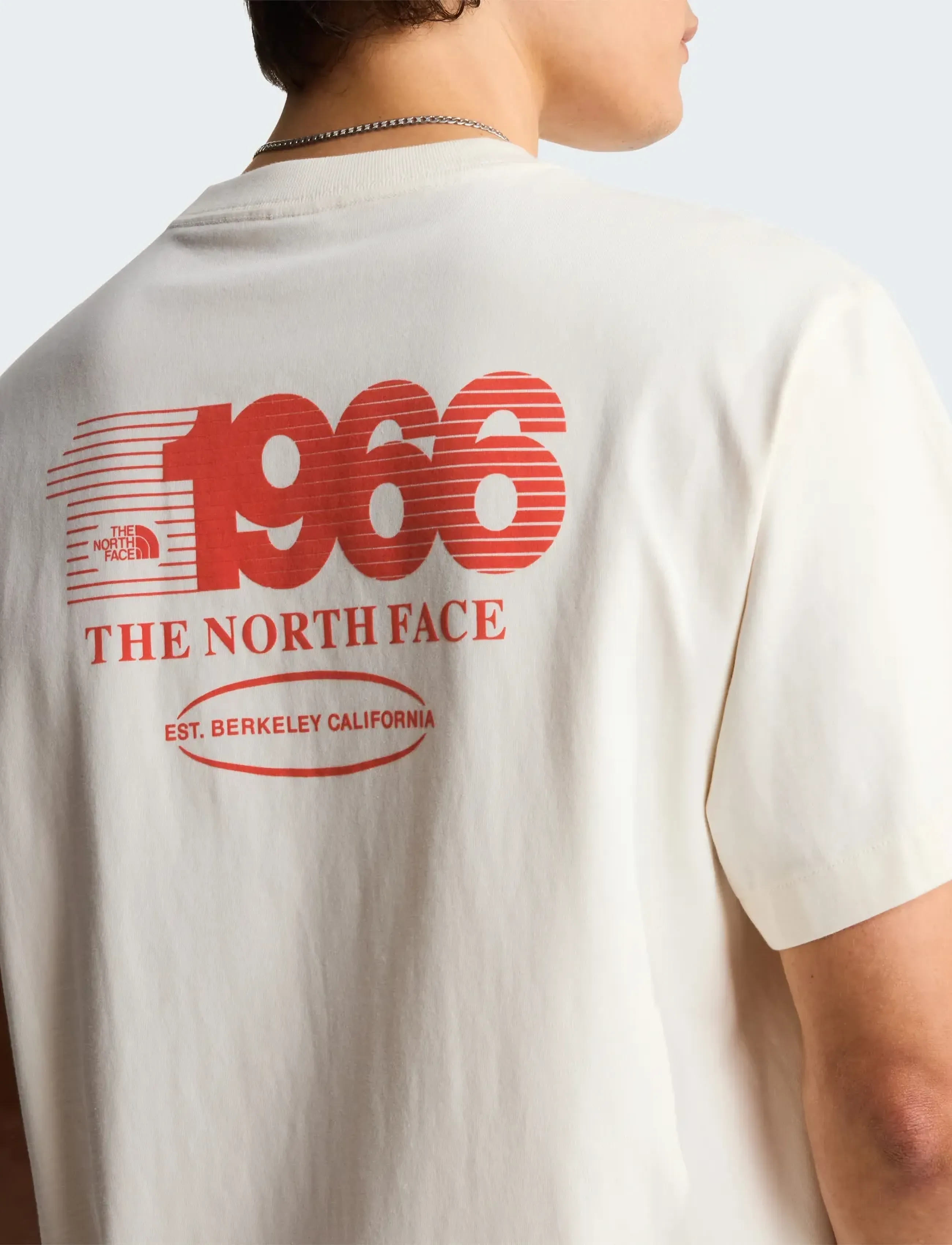 The North Face M TRACK RELAXED SHORT SLEEVE TEE-GRAPHIC - Tänavastiil - WHITE DUNE / cream