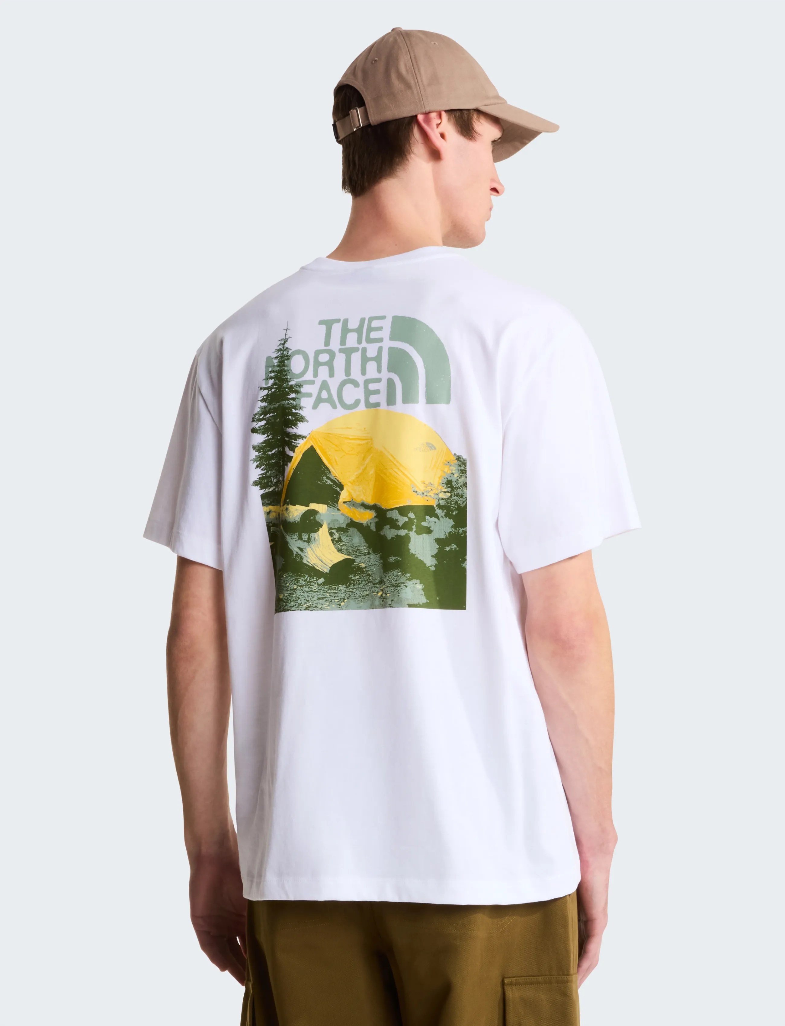The North Face M PITCH A TENT RELAXED SS TEE - Short-sleeved t-shirts - TNF WHITE / white