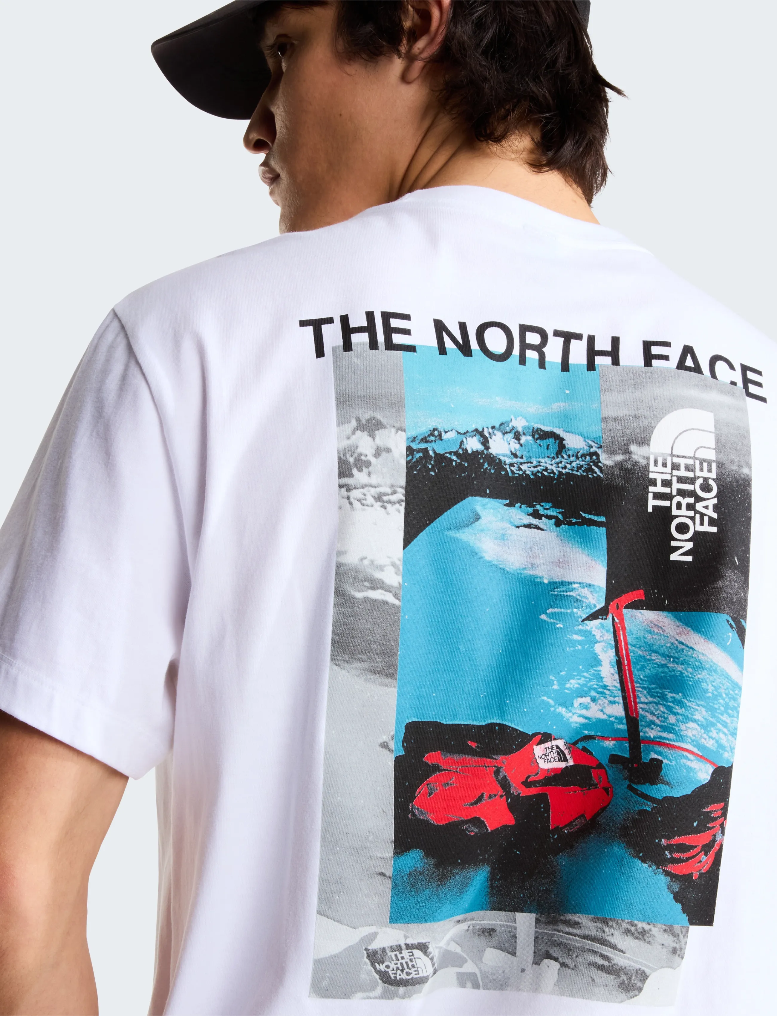 The North Face M APEX '75 COLLAGE RELAXED SS TEE - Kleidung - TNF WHITE / white
