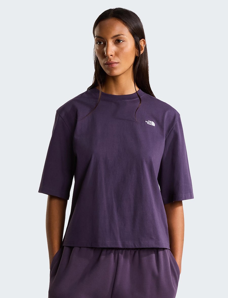 The North Face - W TNF ESSENTIAL SIMPLE DOME BOXY RLX SS - alussärgid ja t-särgid - endless dusk - 0