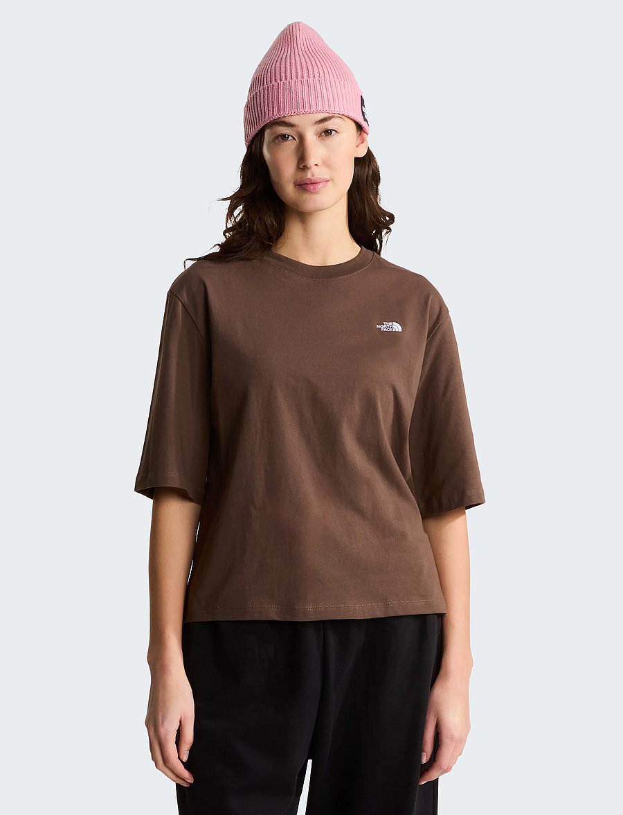 The North Face - W TNF ESSENTIAL SIMPLE DOME BOXY RLX SS - oberteile & t-shirts - smokey brown - 0