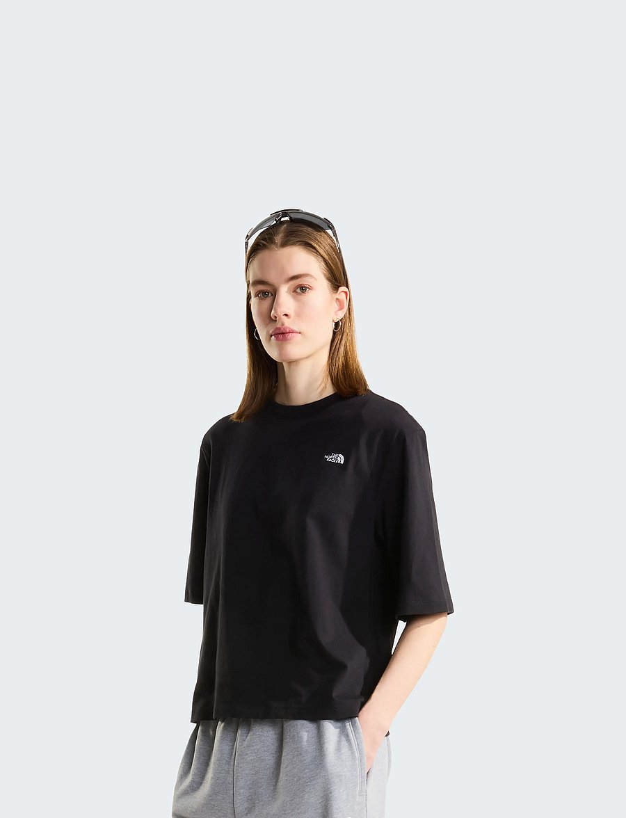The North Face - W TNF ESSENTIAL SIMPLE DOME BOXY RLX SS - t-shirts - tnf black - 0