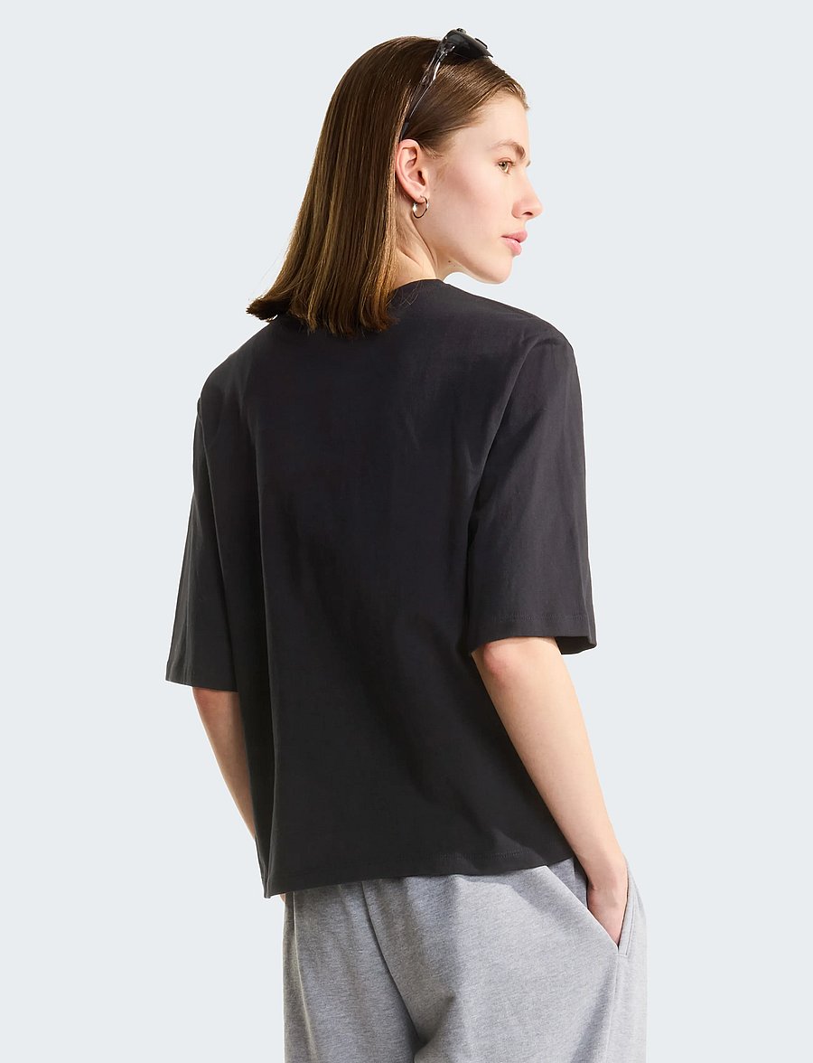 The North Face - W TNF ESSENTIAL SIMPLE DOME BOXY RLX SS - t-shirts - tnf black - 5