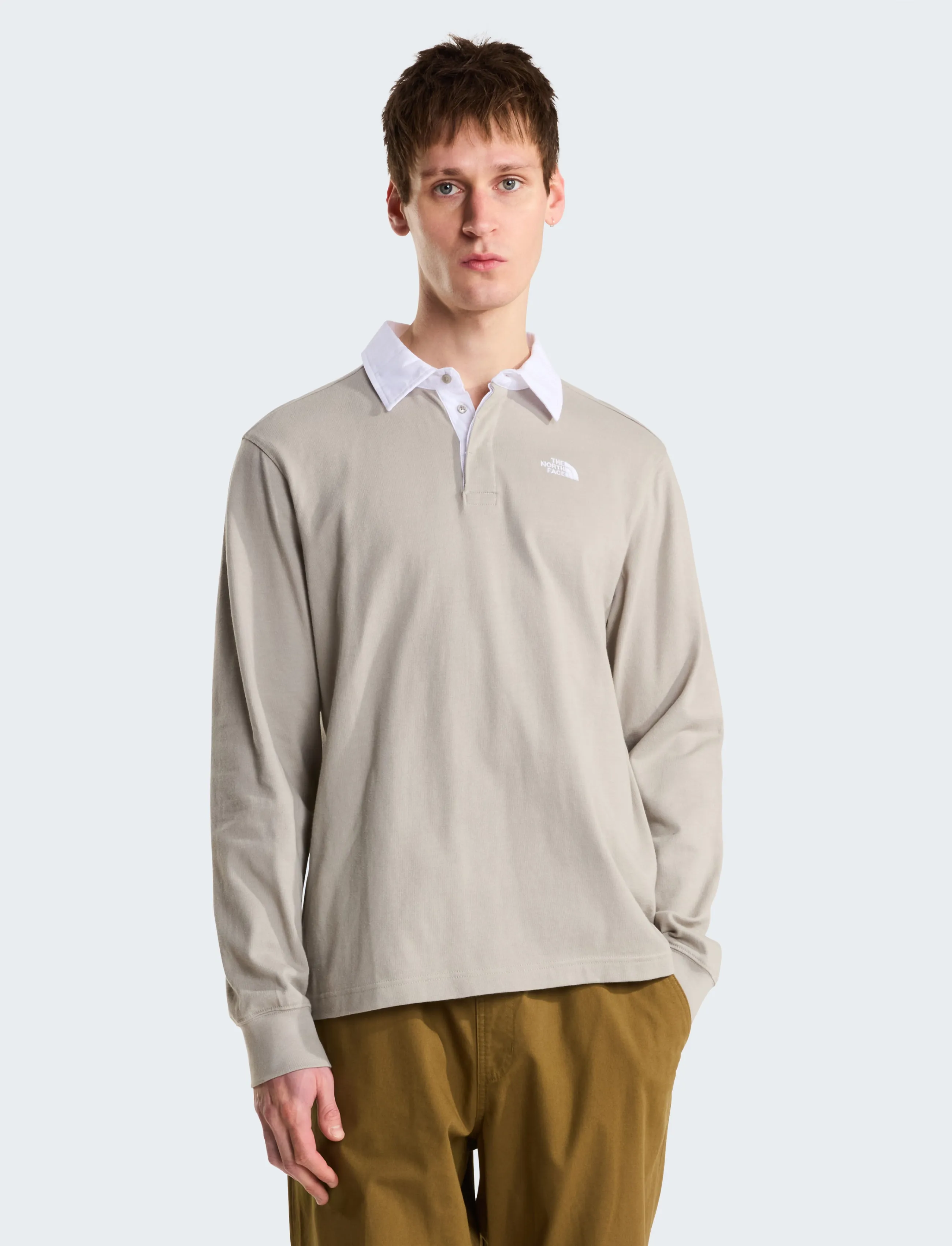 The North Face M VISTA RUGBY LONG SLEEVE SHIRT - Långärmade pikéer - STONE SLAB / beige