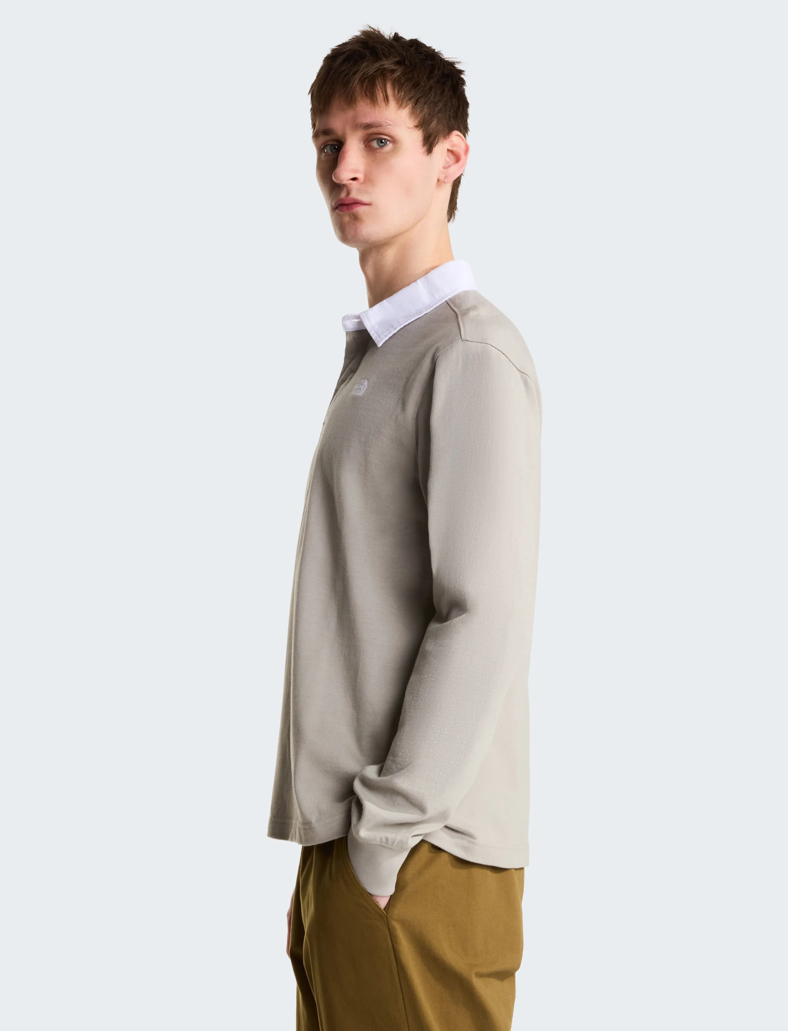 The North Face - M VISTA RUGBY LONG SLEEVE SHIRT - stone slab - 4