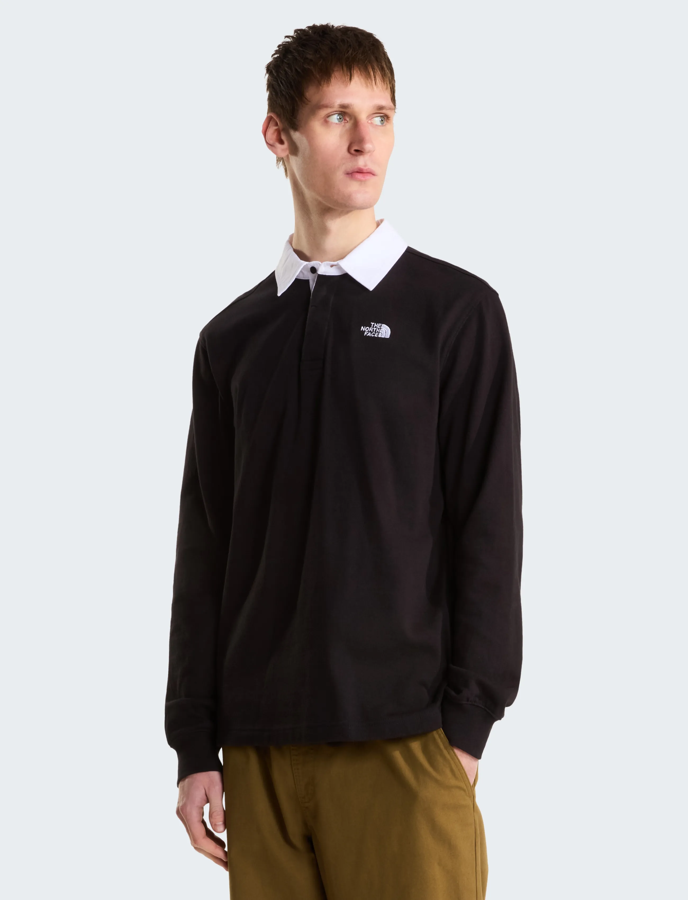 The North Face M Vista Rugby Long Sleeve Shirt, L, Black, Sport Polos > Sport Long-sleeved Polos, Herre