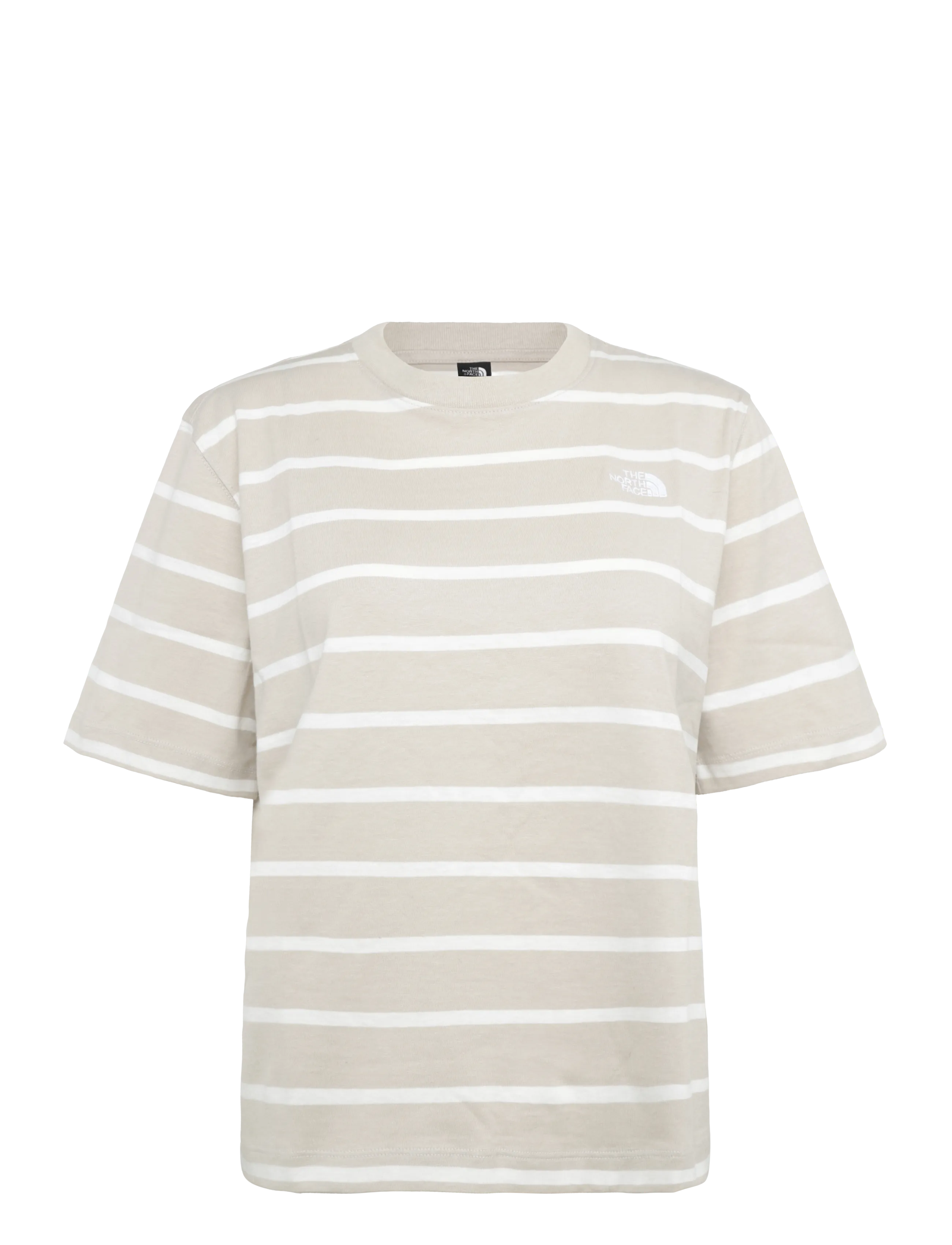 The North Face W VISTA STRIPE SHORT SLEEVE TEE - Bästsäljare Sport - TIMELESS TAUPE TNF OPEN / beige