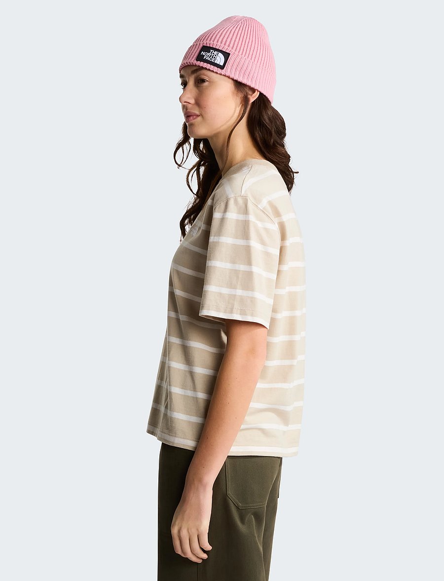 The North Face - W VISTA STRIPE SHORT SLEEVE TEE - t-shirts - timeless taupe tnf open - 4