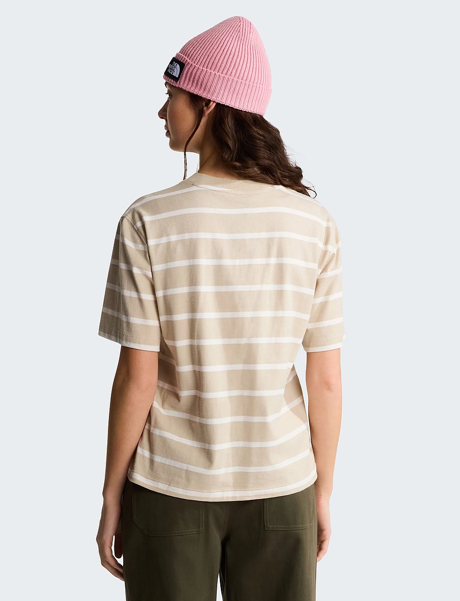 The North Face - W VISTA STRIPE SHORT SLEEVE TEE - t-shirts - timeless taupe tnf open - 5