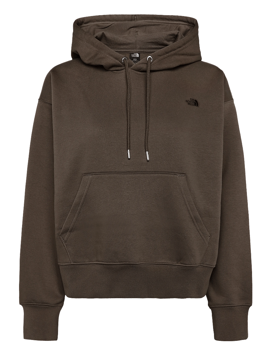 The North Face - W TNF ESSENTIAL SIMPLE DOME BOXY OS HOOD - kapuutsiga dressipluusid - smokey brown - 1