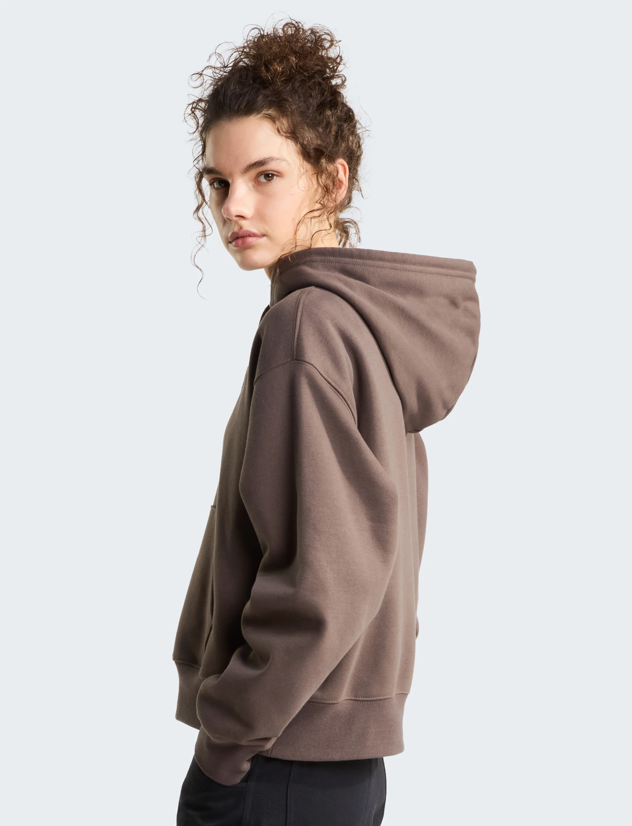 The North Face - W TNF ESSENTIAL SIMPLE DOME BOXY OS HOOD - kapuutsiga dressipluusid - smokey brown - 4