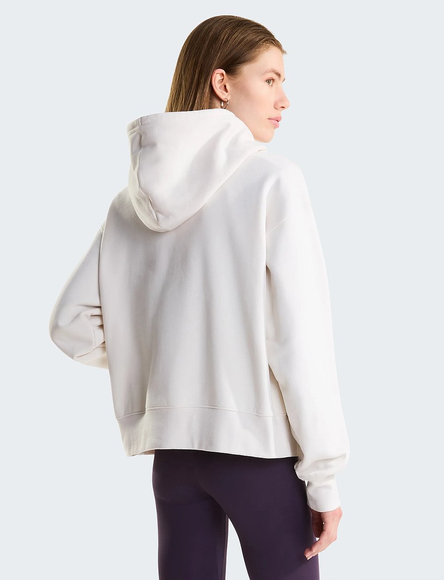 The North Face - W TNF ESSENTIAL SIMPLE DOME BOXY OS HOOD - sweatshirts - white dune/white dune - 5
