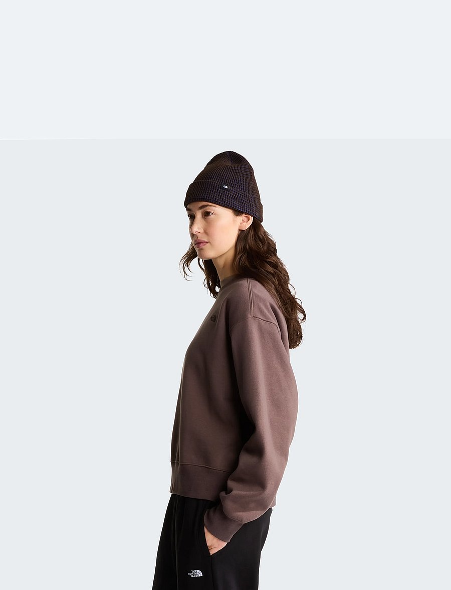 The North Face - W TNF ESSENTIAL SIMPLE DOME BOXY OS CREW - sweatshirts - smokey brown - 4