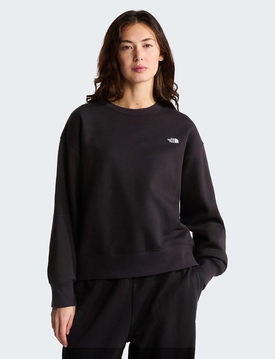 The North Face - W TNF ESSENTIAL SIMPLE DOME BOXY OS CREW - sweatshirts - tnf black - 0