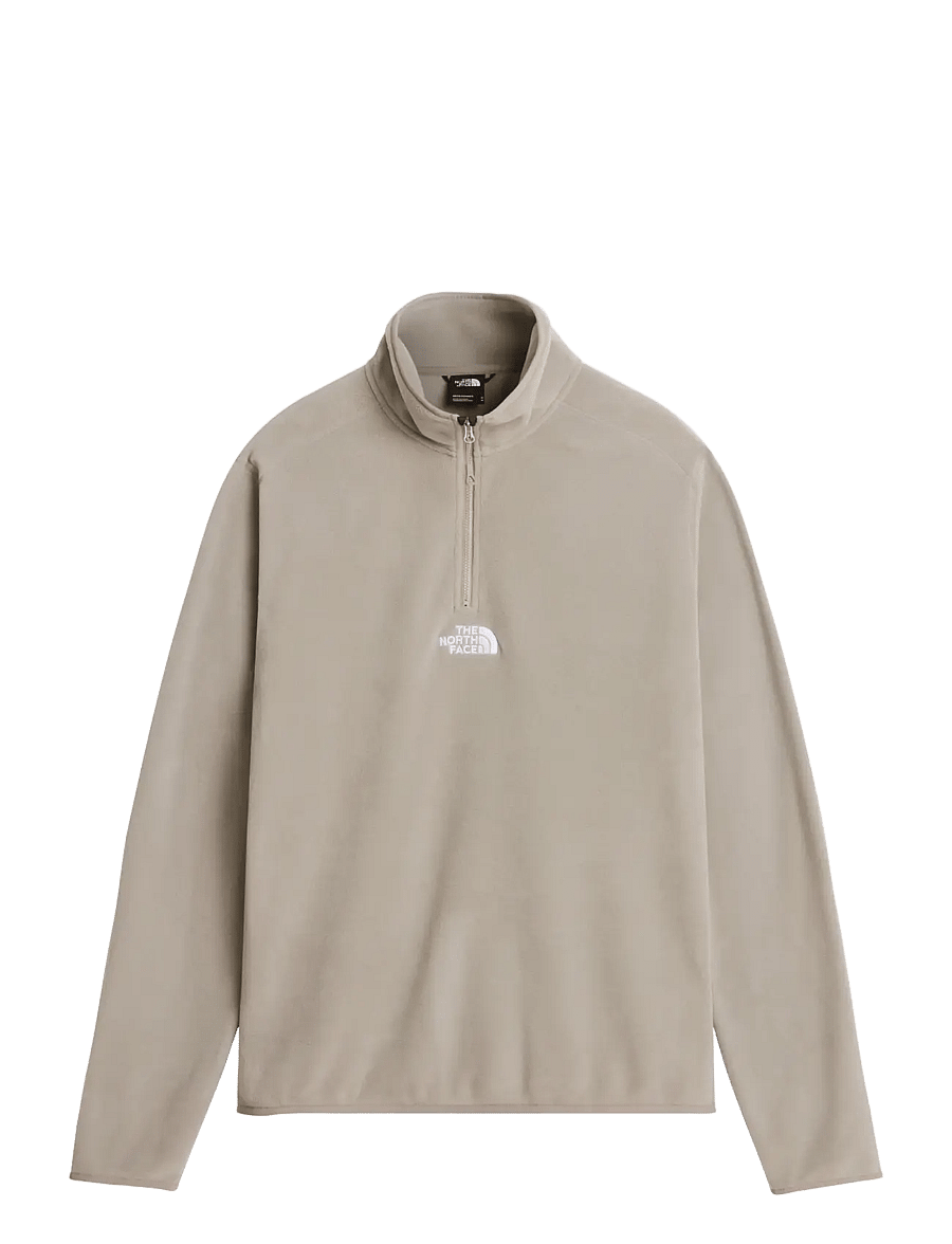 The North Face - M GLACIER 1/4 ZIP - EMBROIDERED LOGO - fleece & midlayer - stone slab - 1