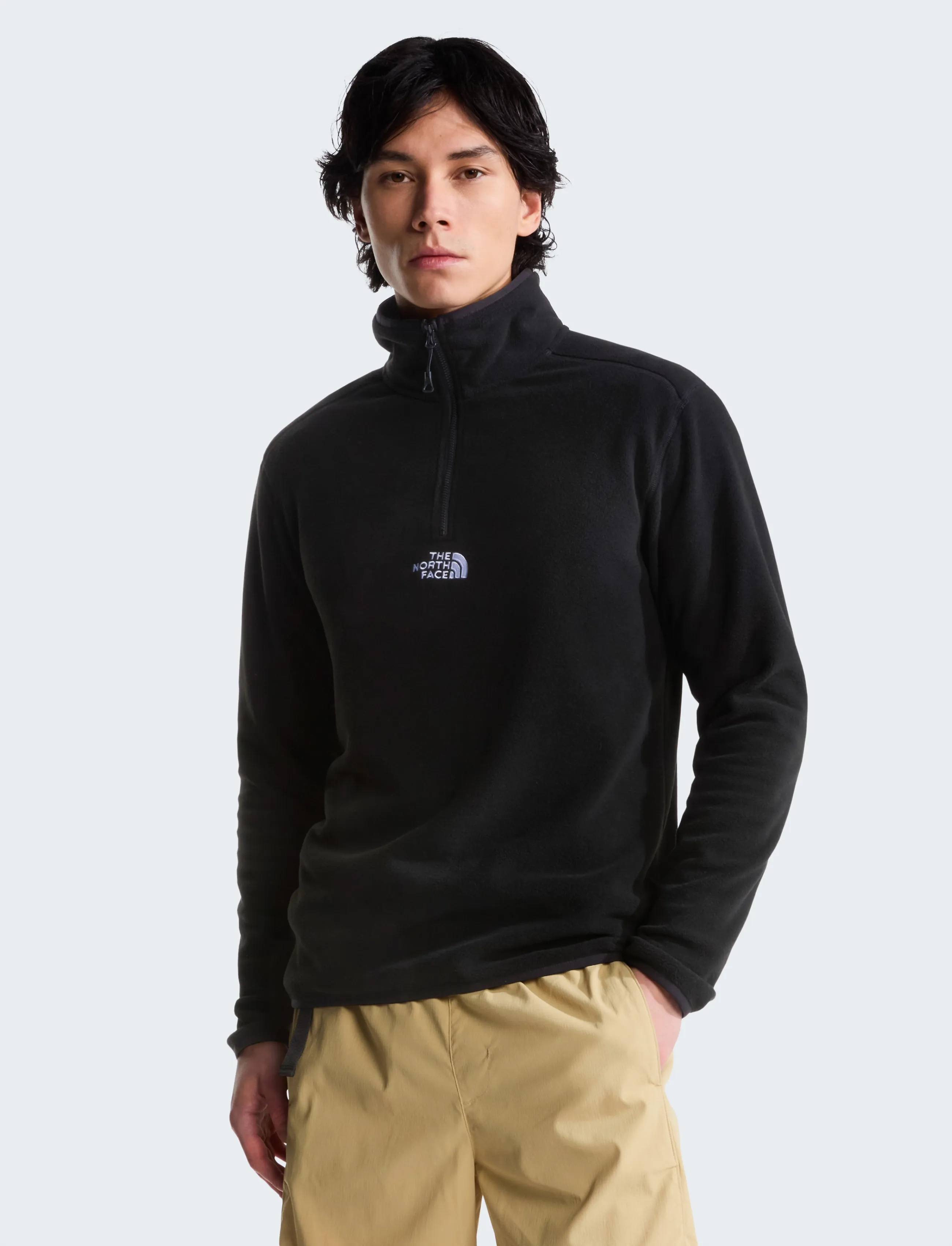 The North Face M GLACIER 1/4 ZIP - EMBROIDERED LOGO - Achetez par style - TNF BLACK / black
