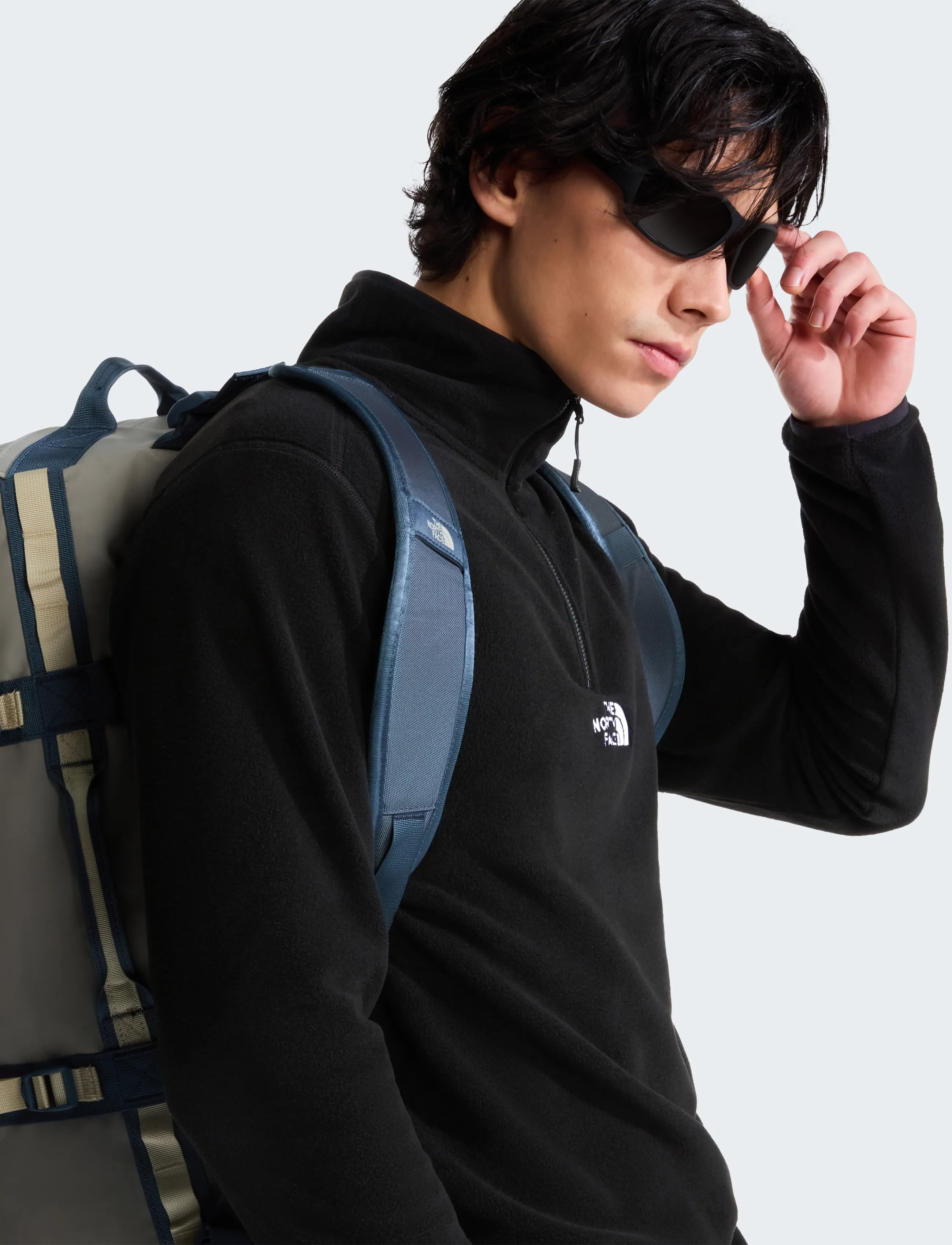 The North Face M GLACIER 1/4 ZIP - EMBROIDERED LOGO - Streetstyle - TNF BLACK / black